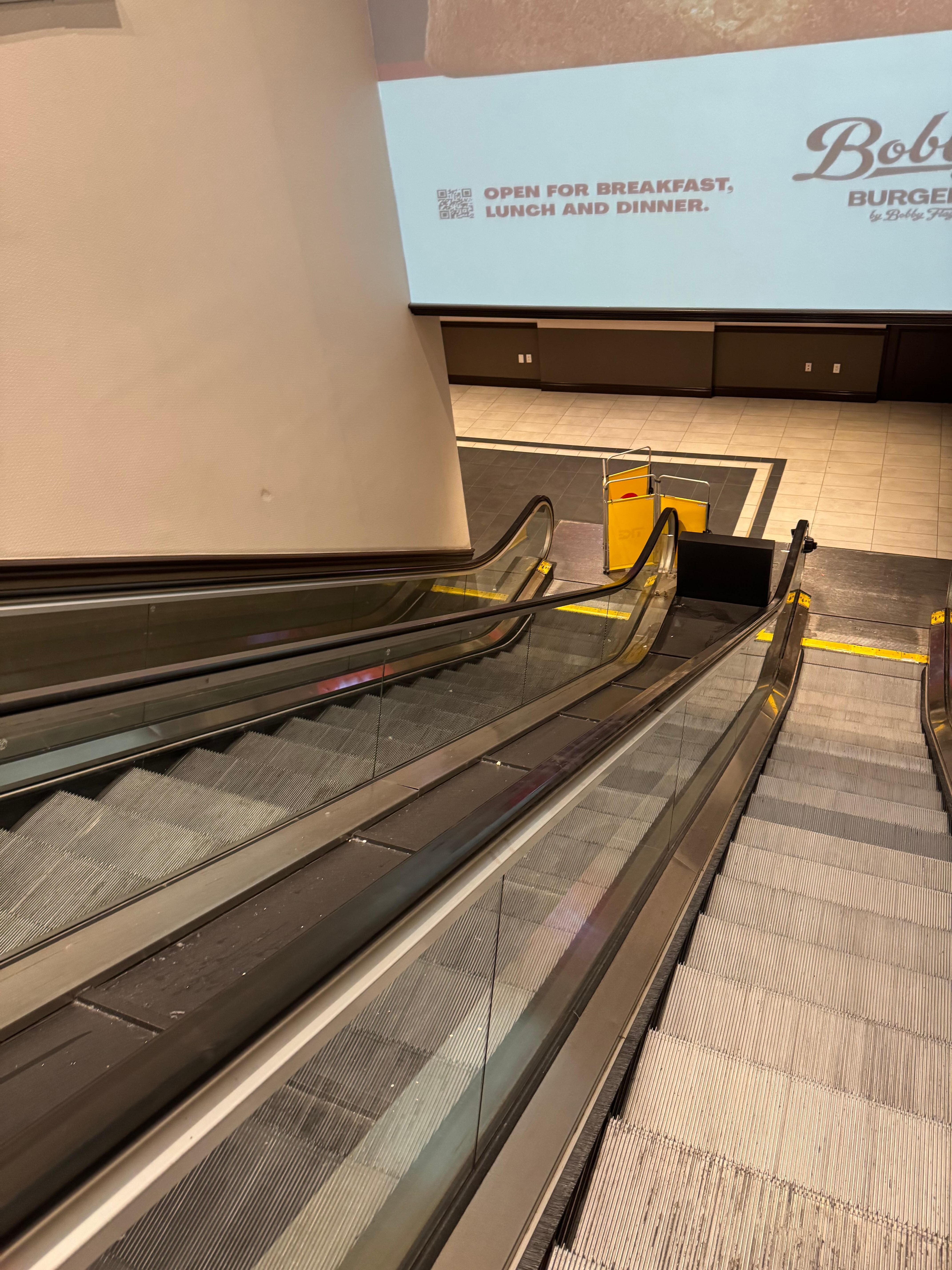 Out of order escalators 