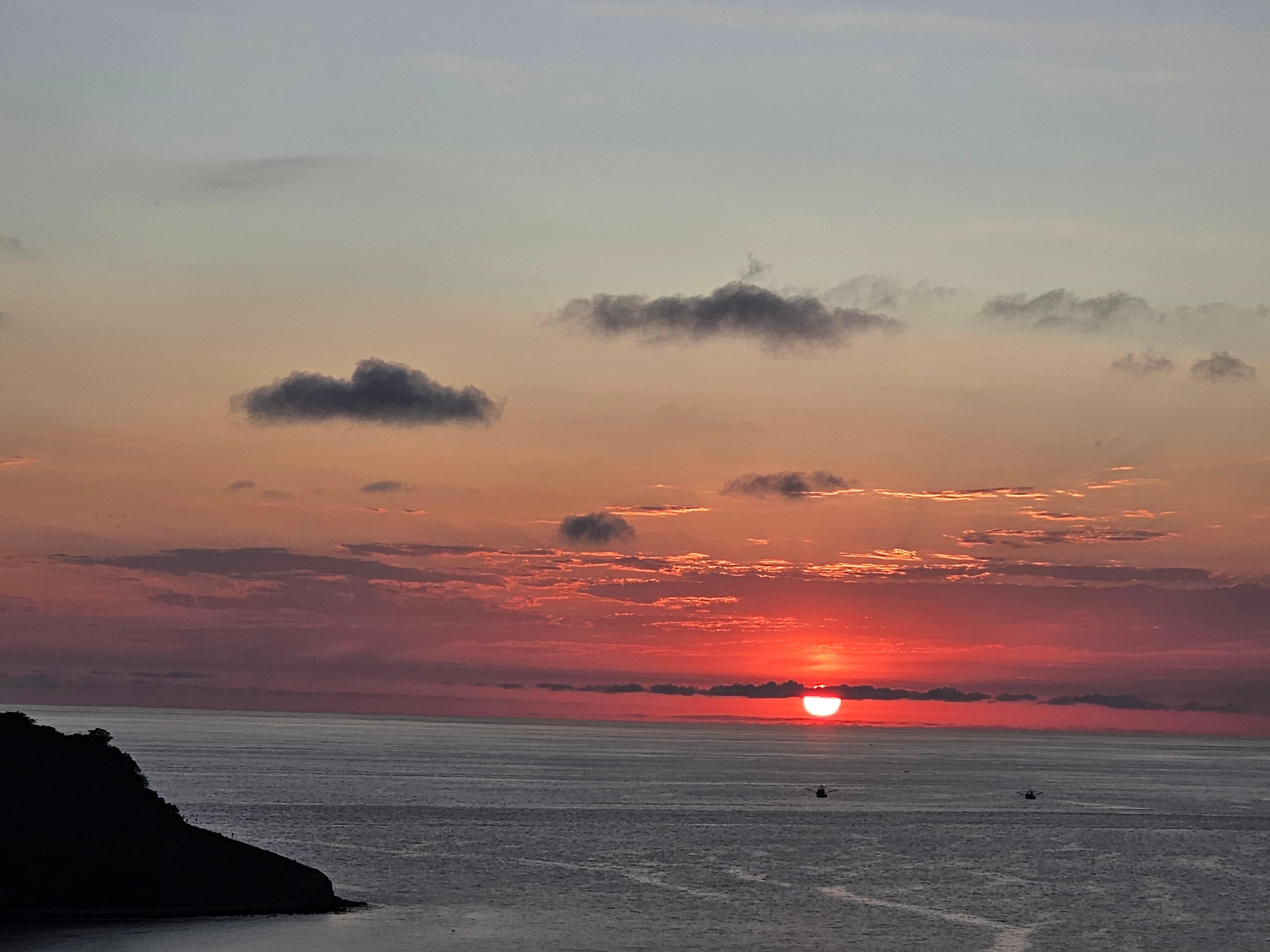 One of the many sunsets enjoyed from the balcony. 