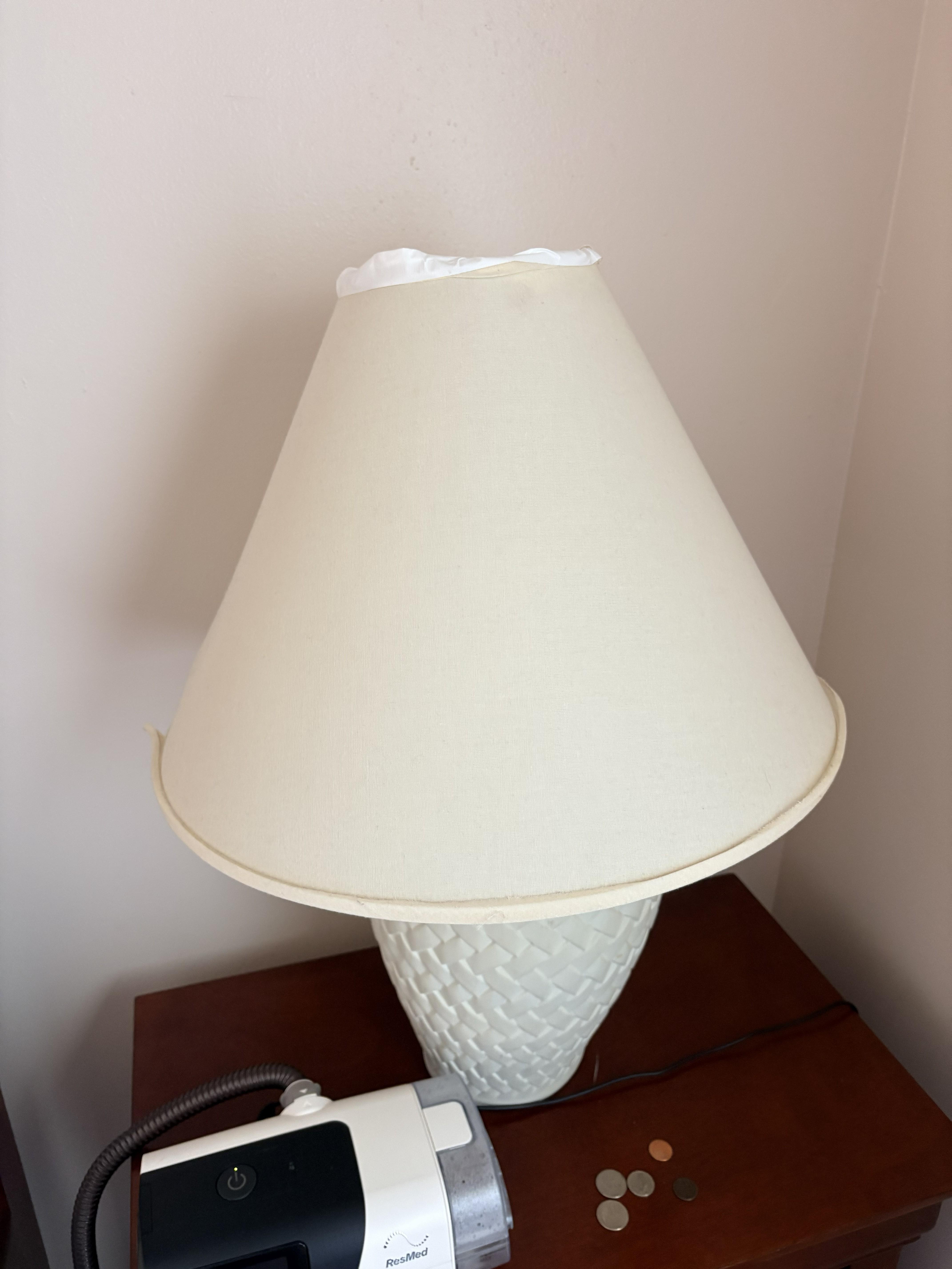 lampshade held with duct tape