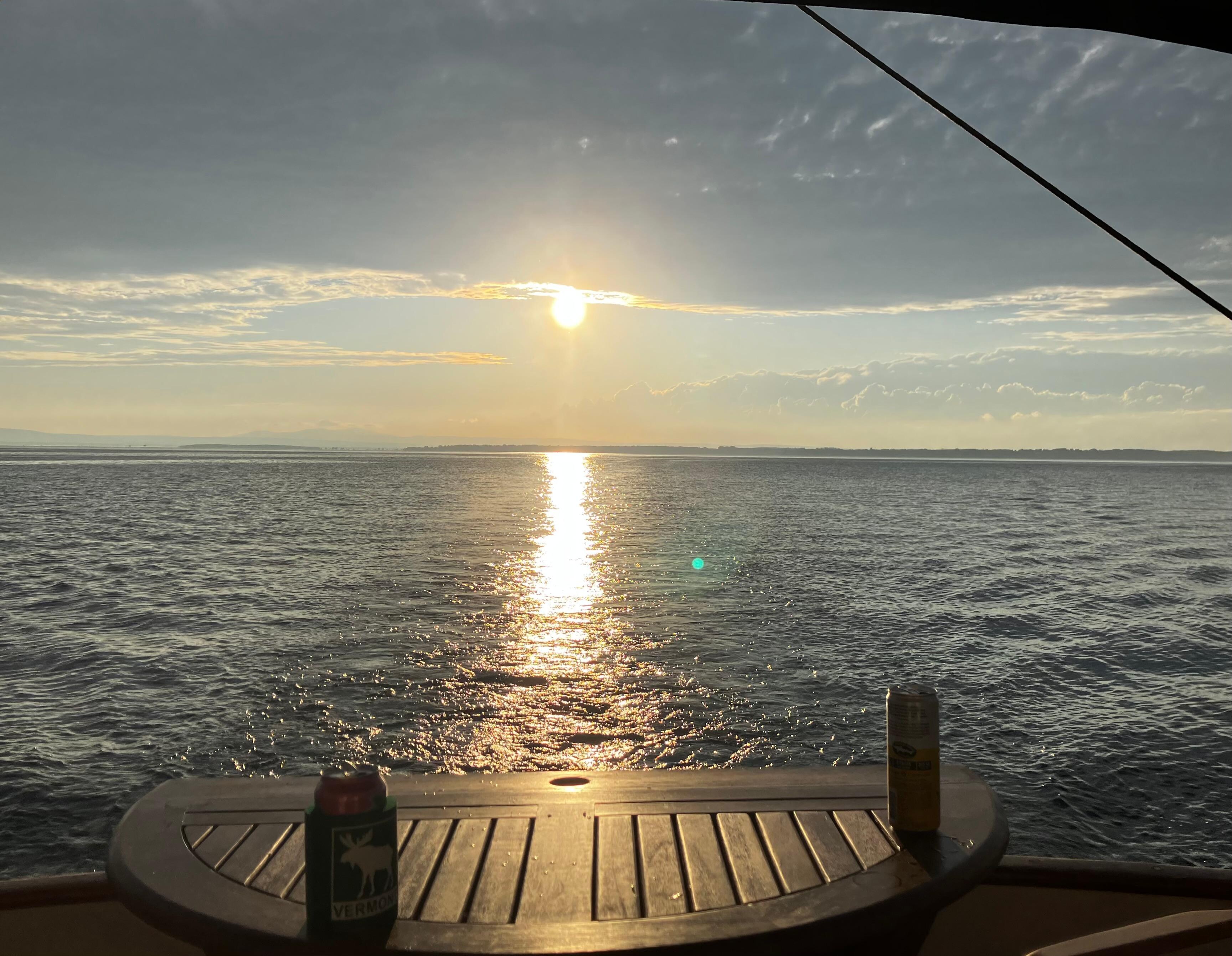 Sunset out on the lake