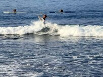 So many surfers in the early morning, amazing talent.