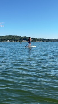 Paddling lake Harvey