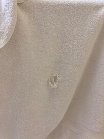 Replacement towel with hole