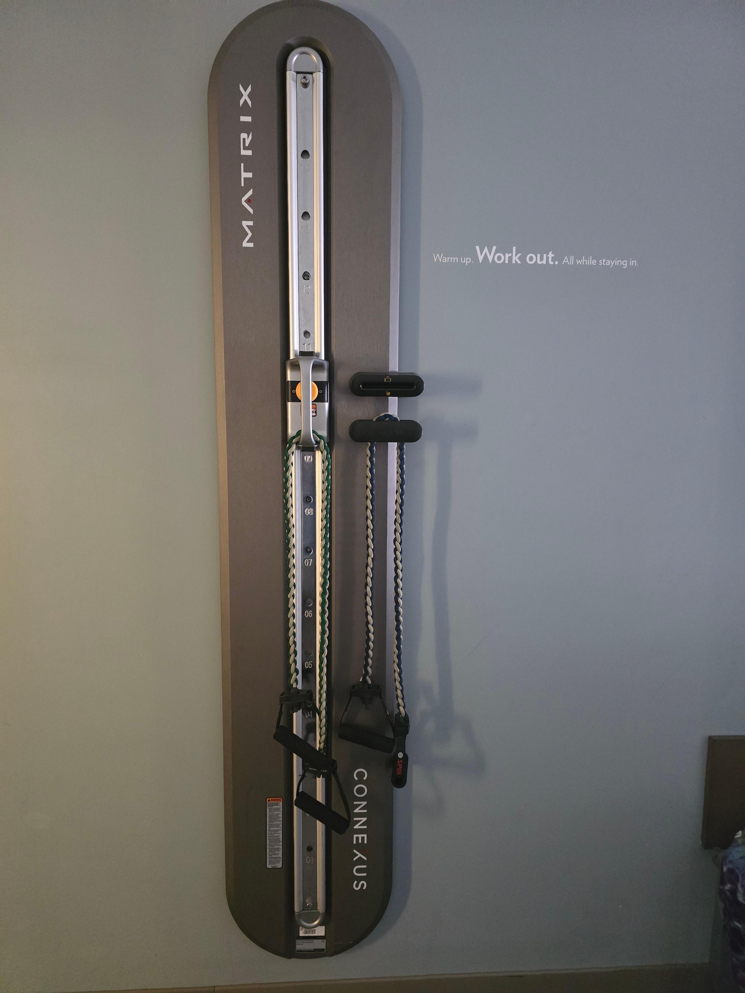 Workout equipment in the room! :D