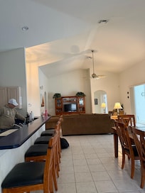 Dining area through to the living area