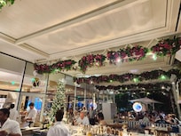 Mykonos steakhouse and cool outdoor bar