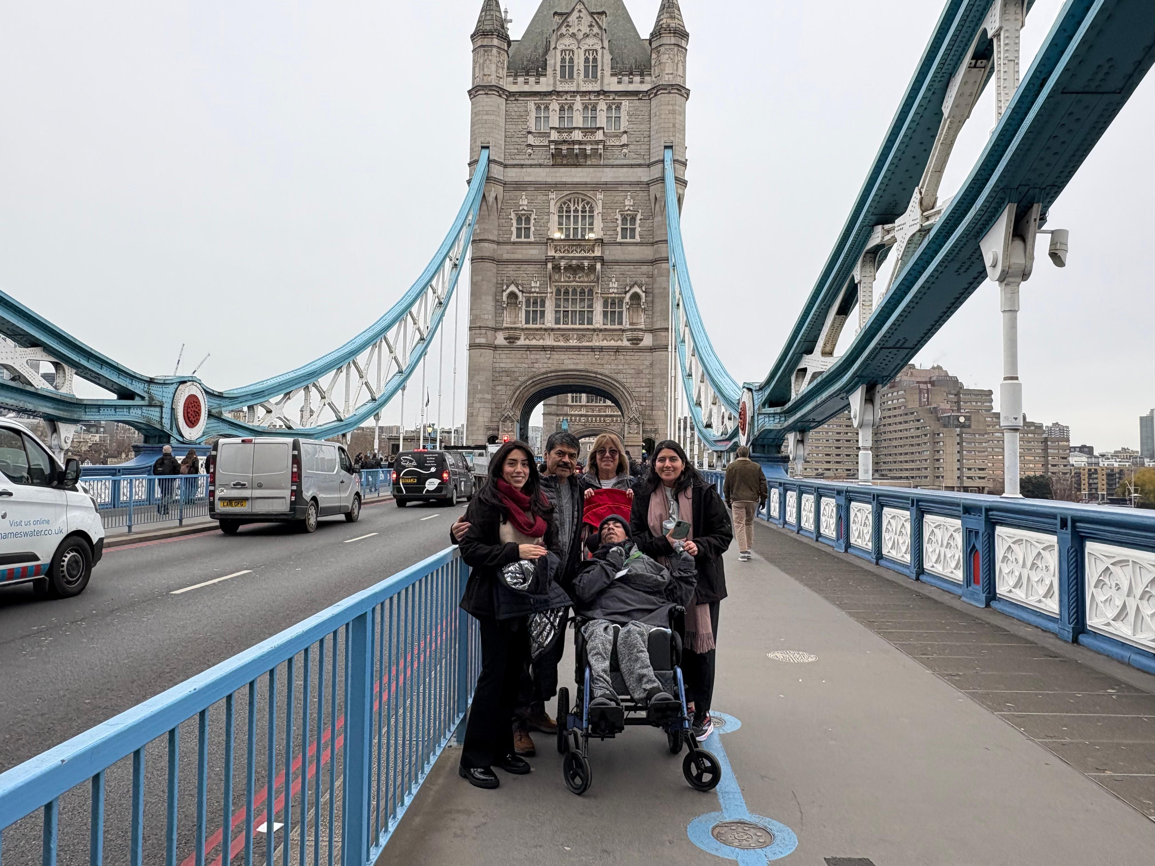 Easy 15 minute walk to tower bridge with my Brother’s wheelchair!