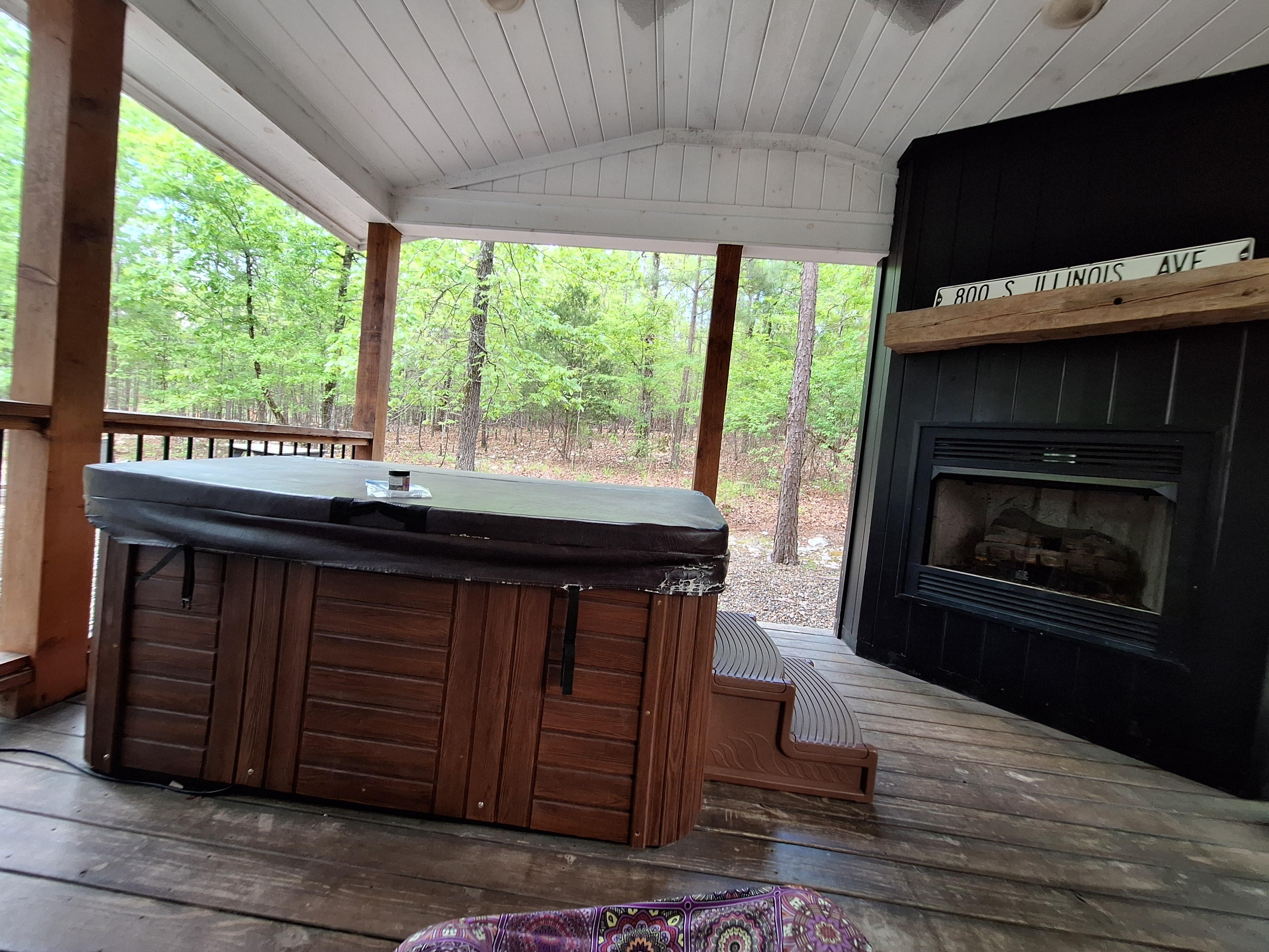 Be aware if you want to use the outdoor fireplace as an adorable bird kept going in there to nest. 