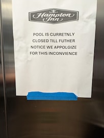 This sign informed guests about the pool😕
