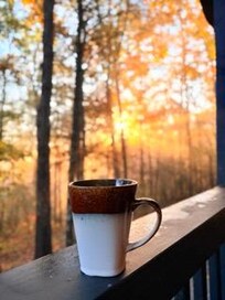 Sunrise in the morning deck