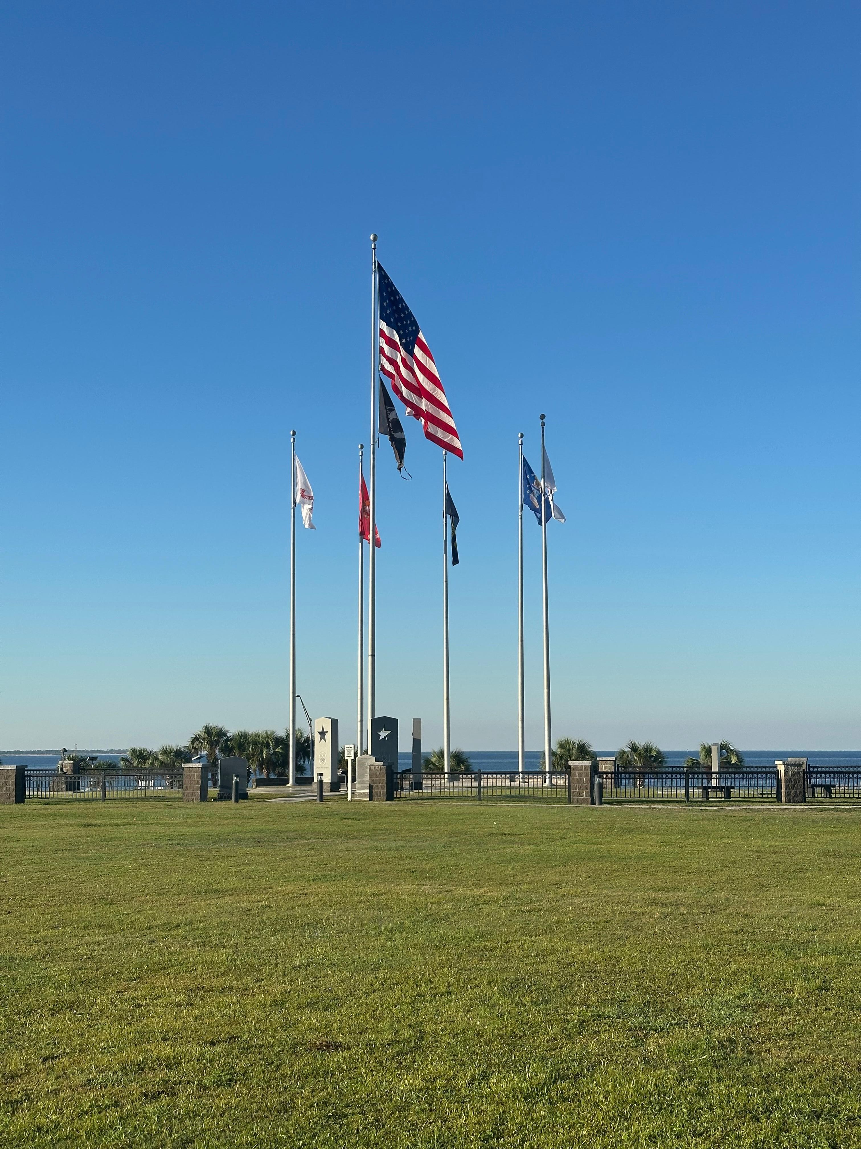 Veterans park next door
