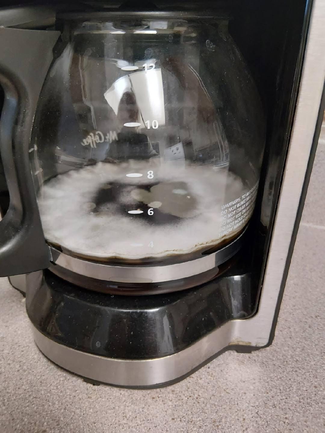 Mold growth in coffee pot!  We did NOT stay.