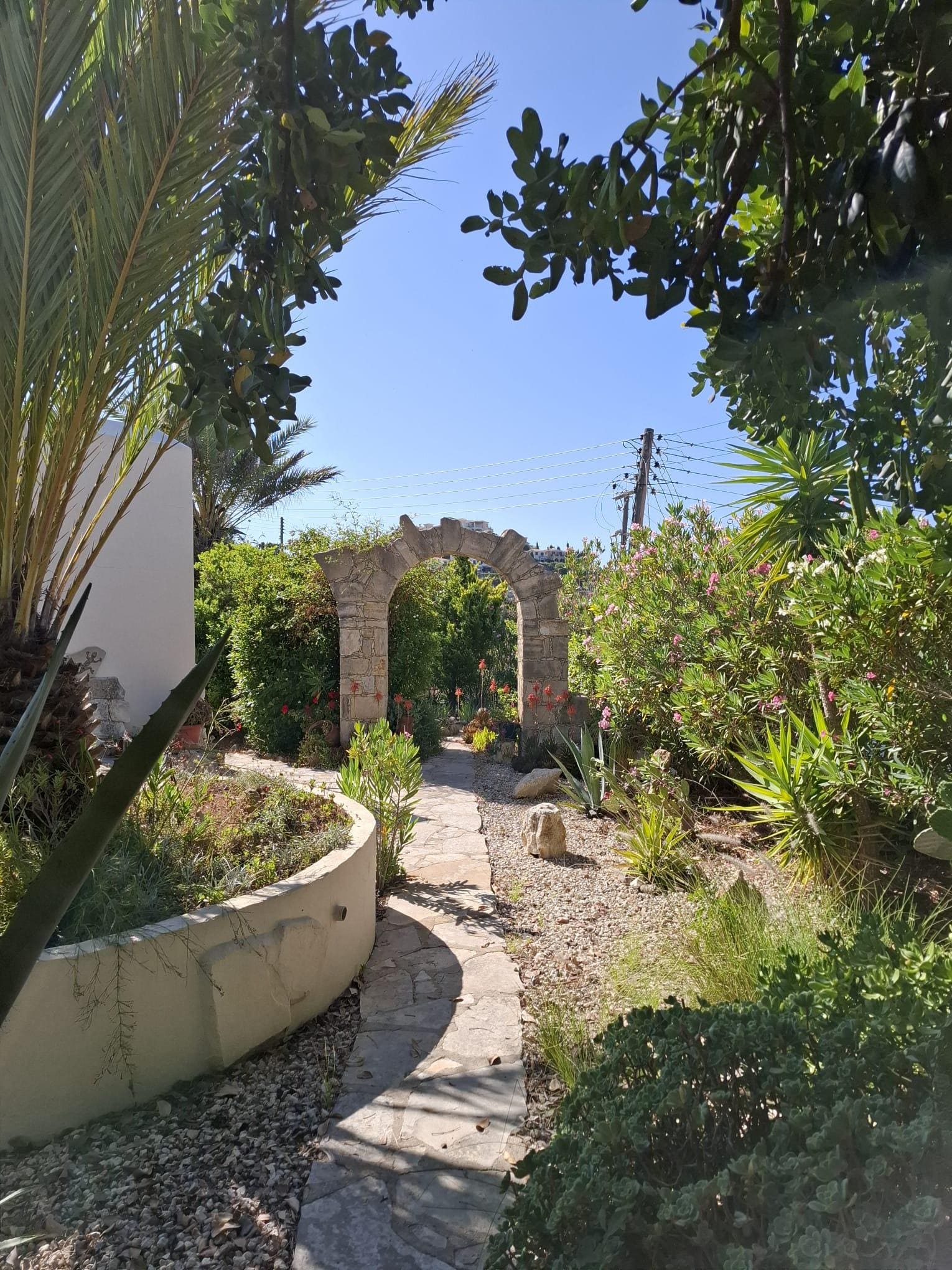 Well designed garden around guest villa