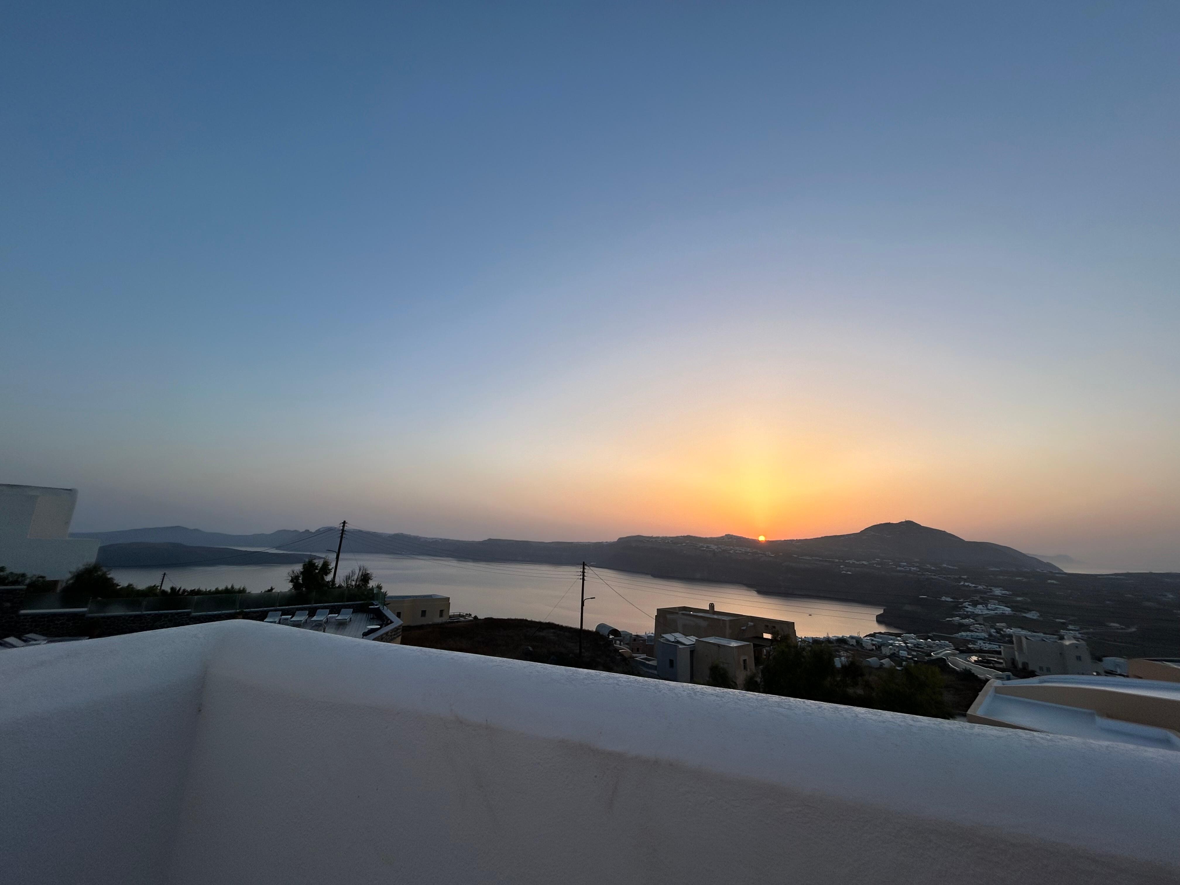 View of the sunrise from our private balcony!