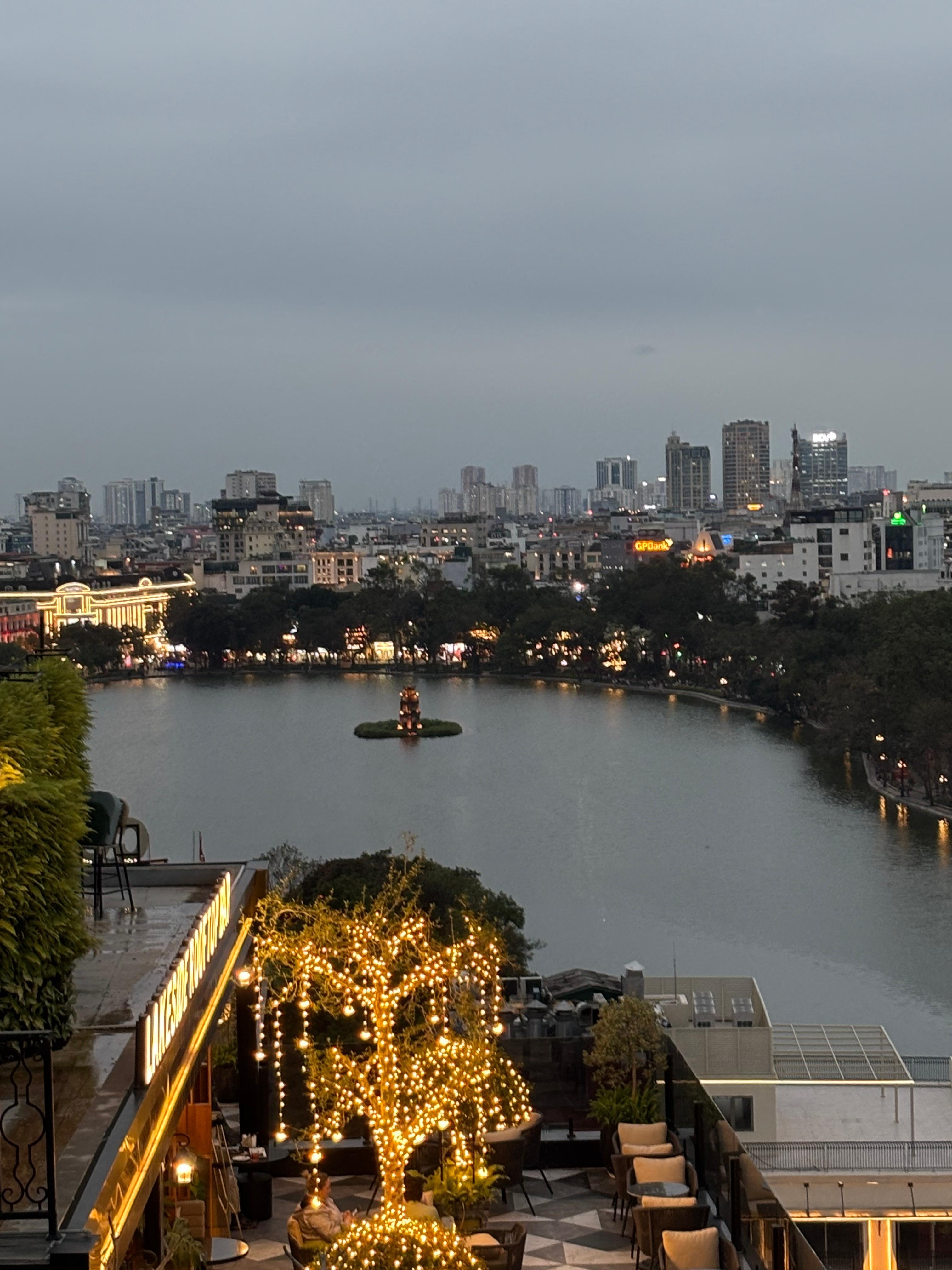 View from rooftop bar