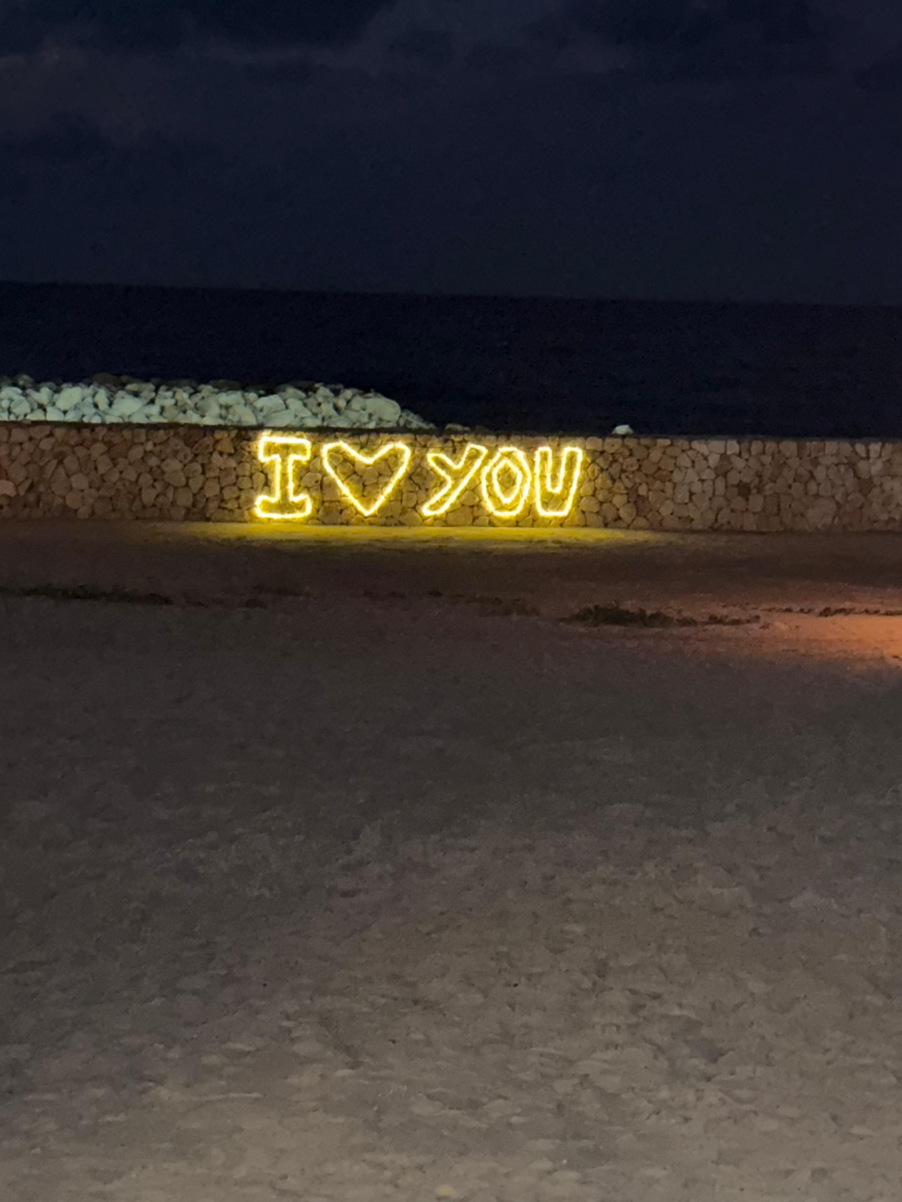 Sign at night