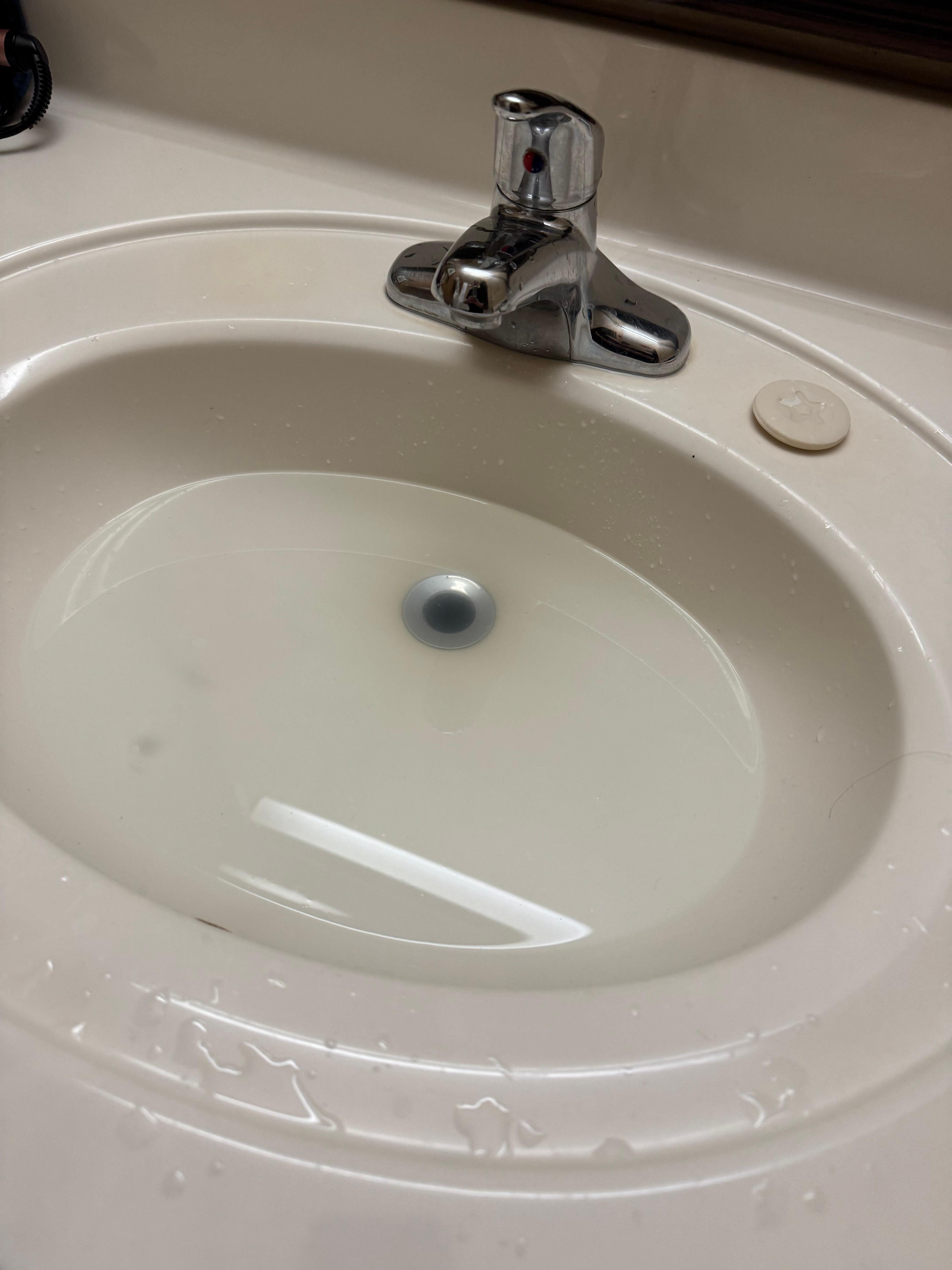 Clogged bathroom sink