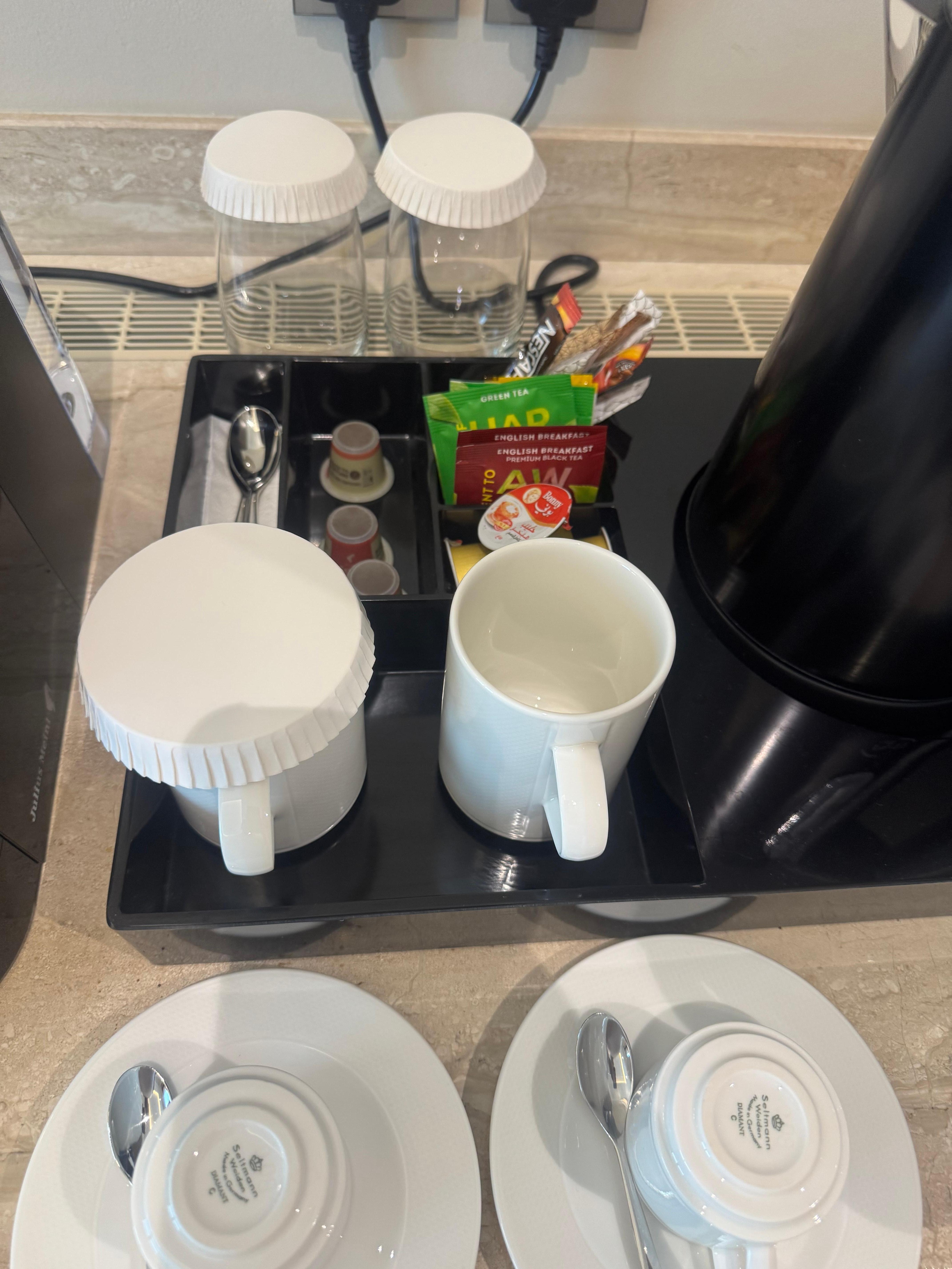 Not covering the cups after cleaning the room 
