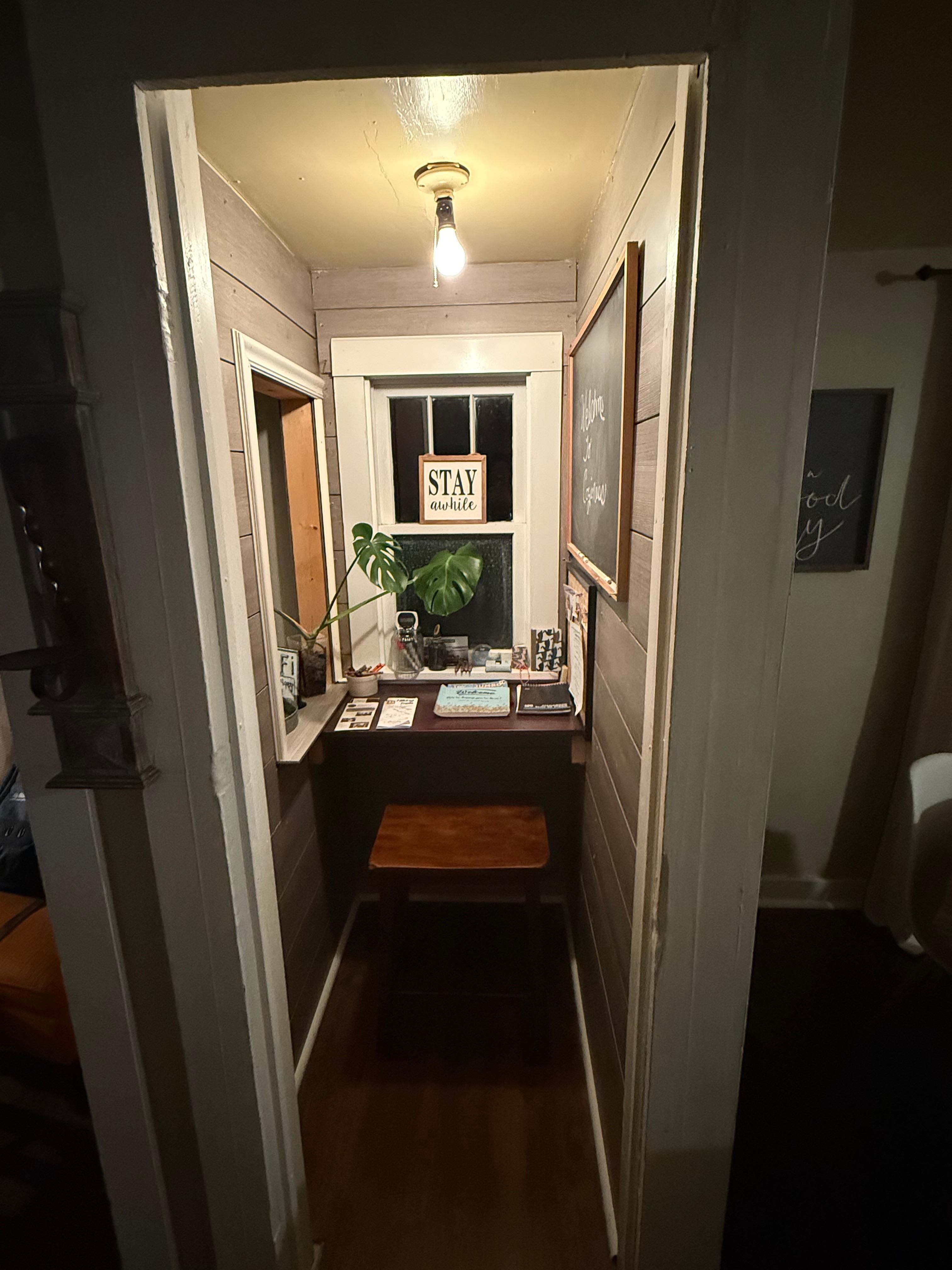 Cute little “study” nook.