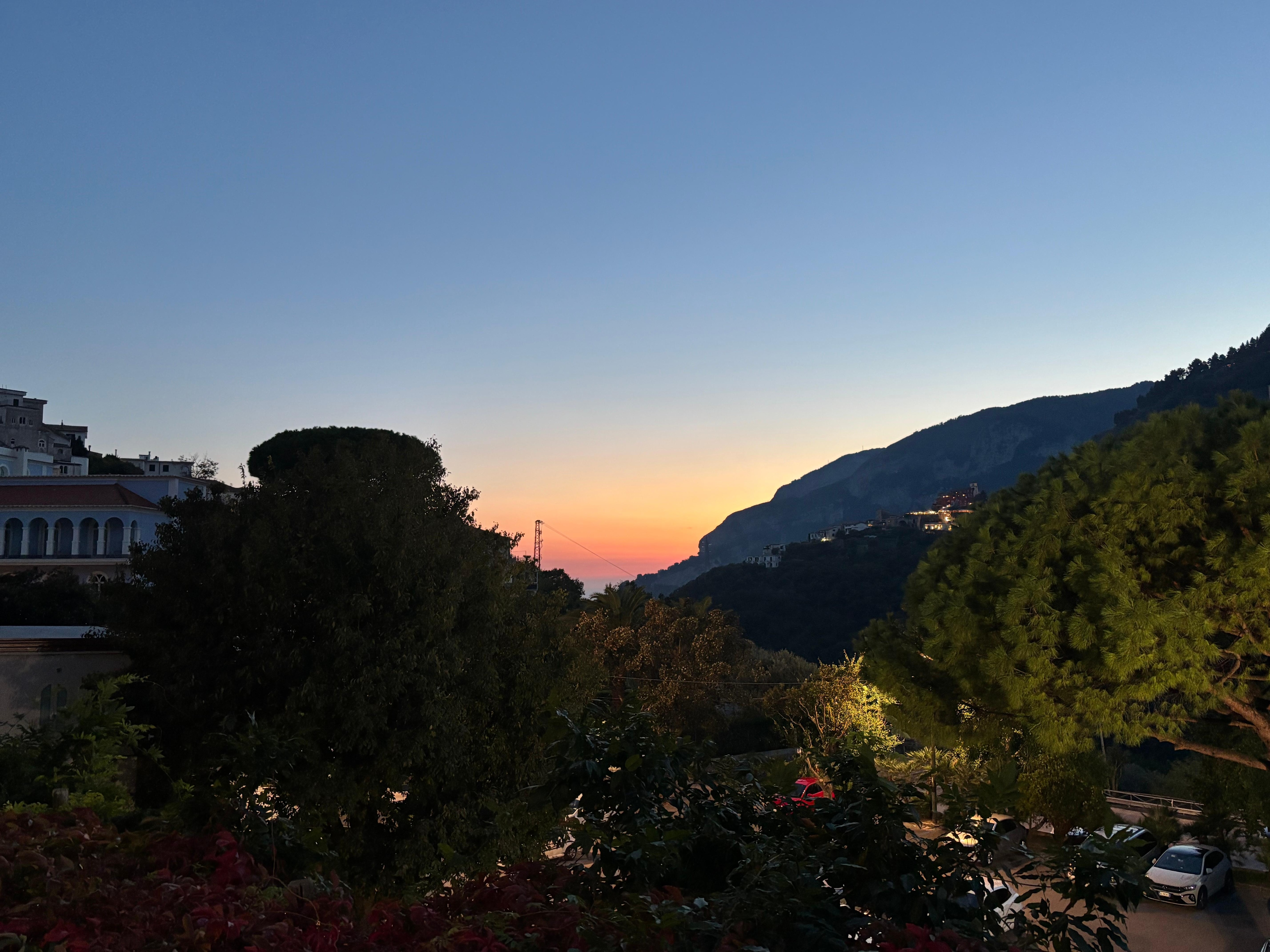 sunset over the Mediterranean from Il Ducato