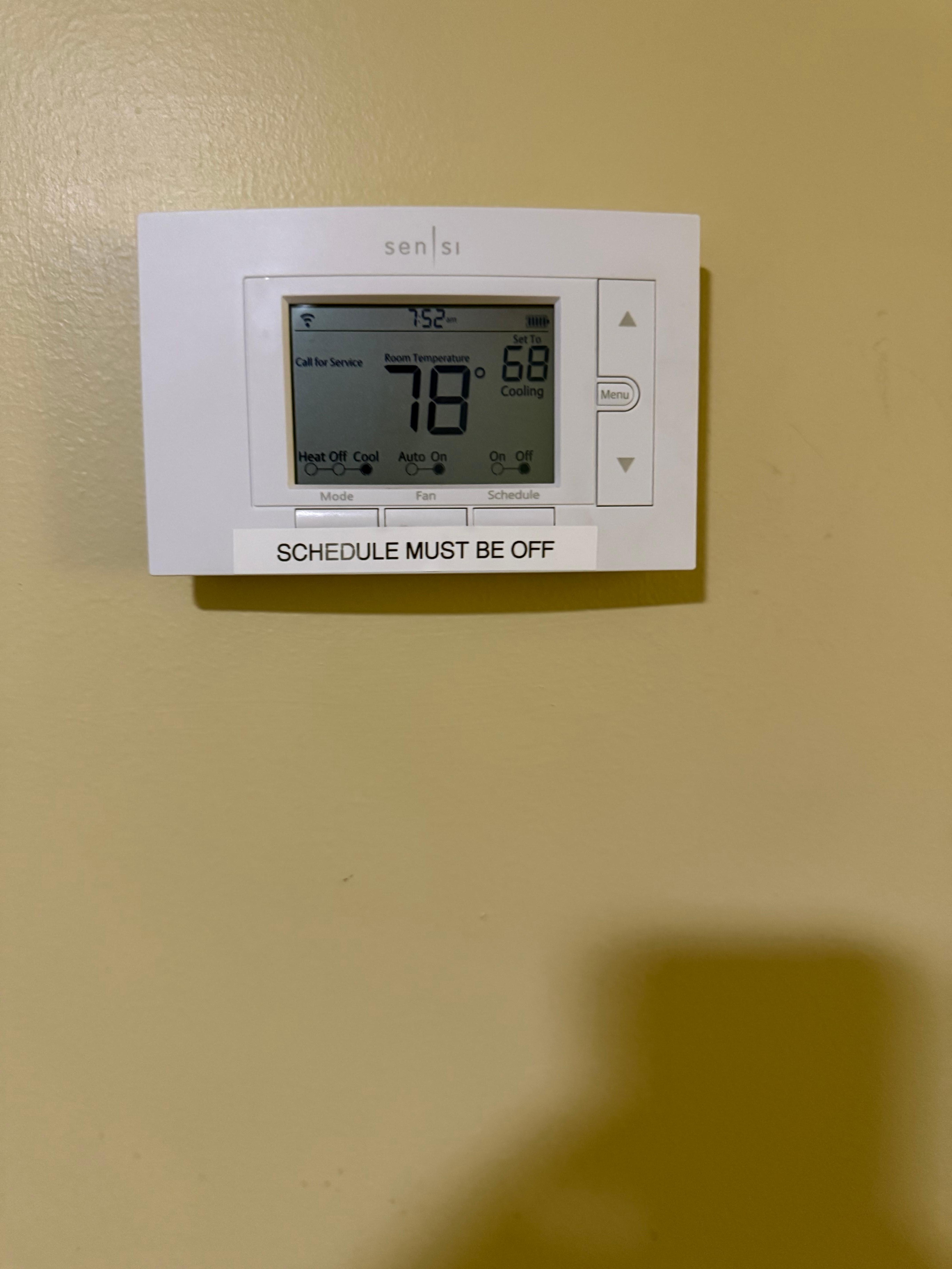 No air, room hot all night. Said they fixed it and should get better.
