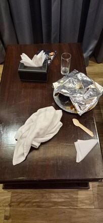 I had food in the night and next day morning went for my work evening when i reach room this was the view.