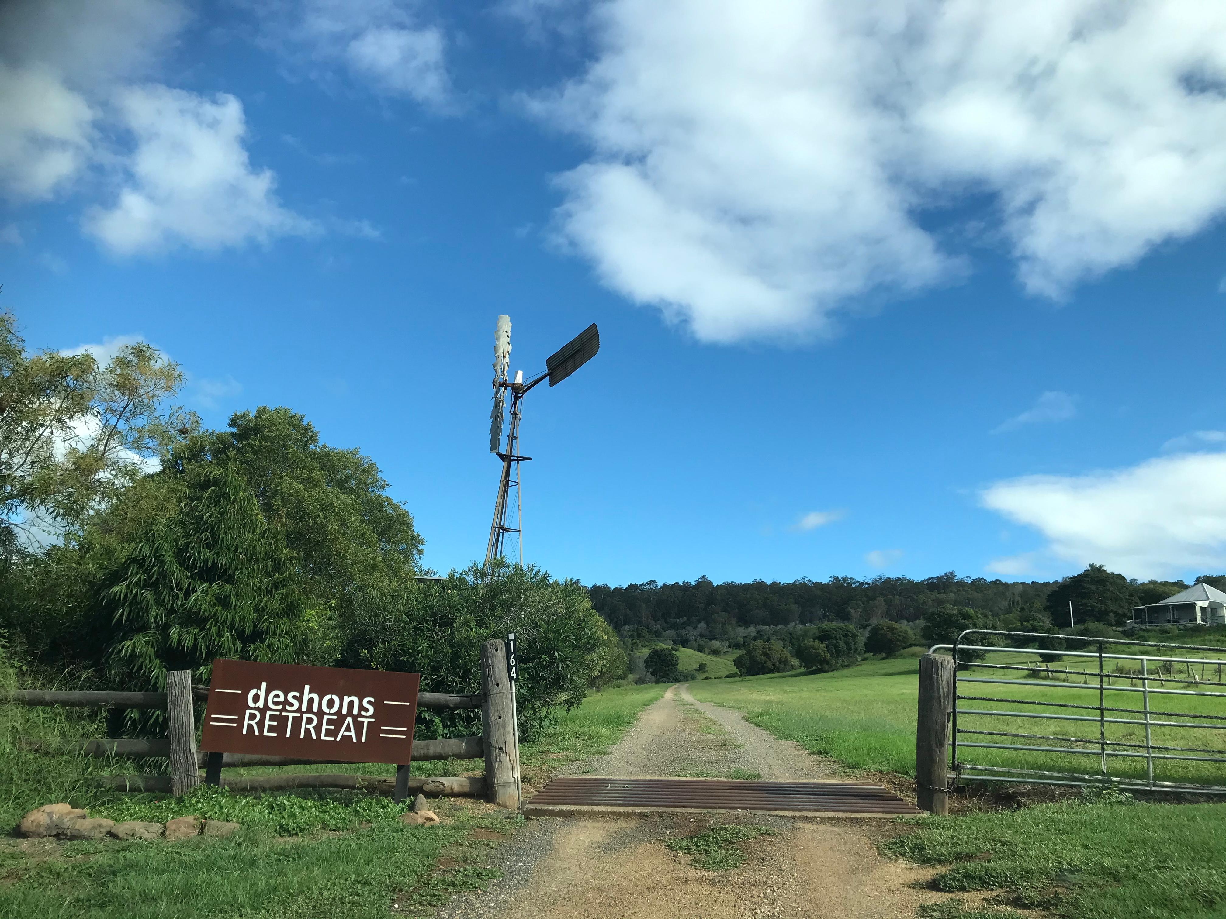 The entrance to Deshons Retreat