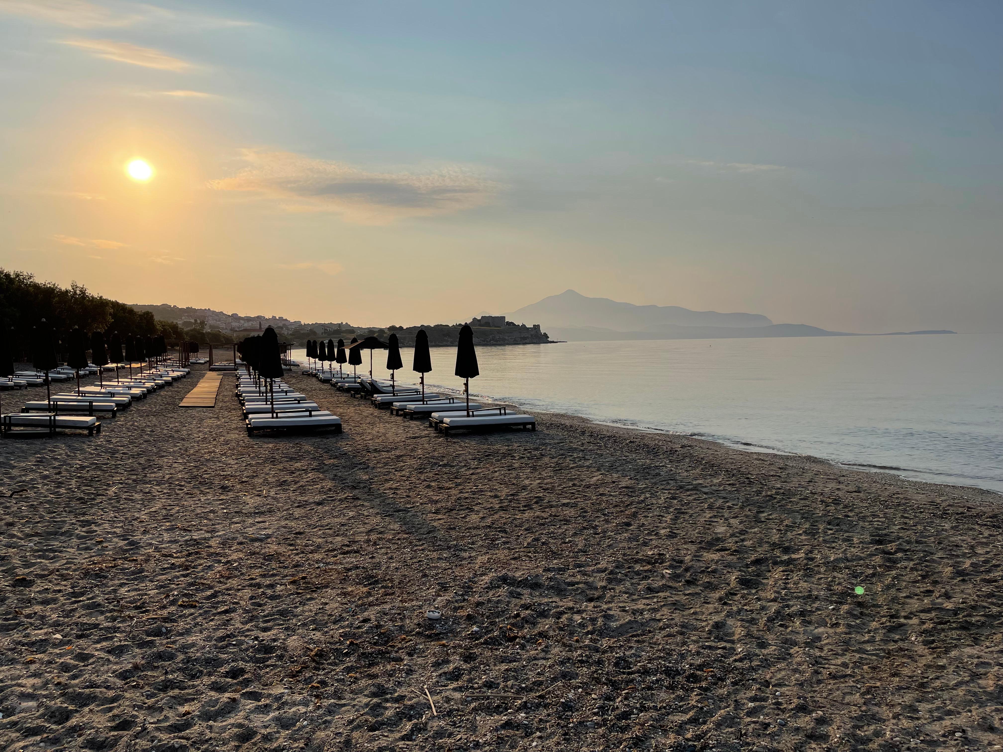 Sunrise on the hotel’s beach