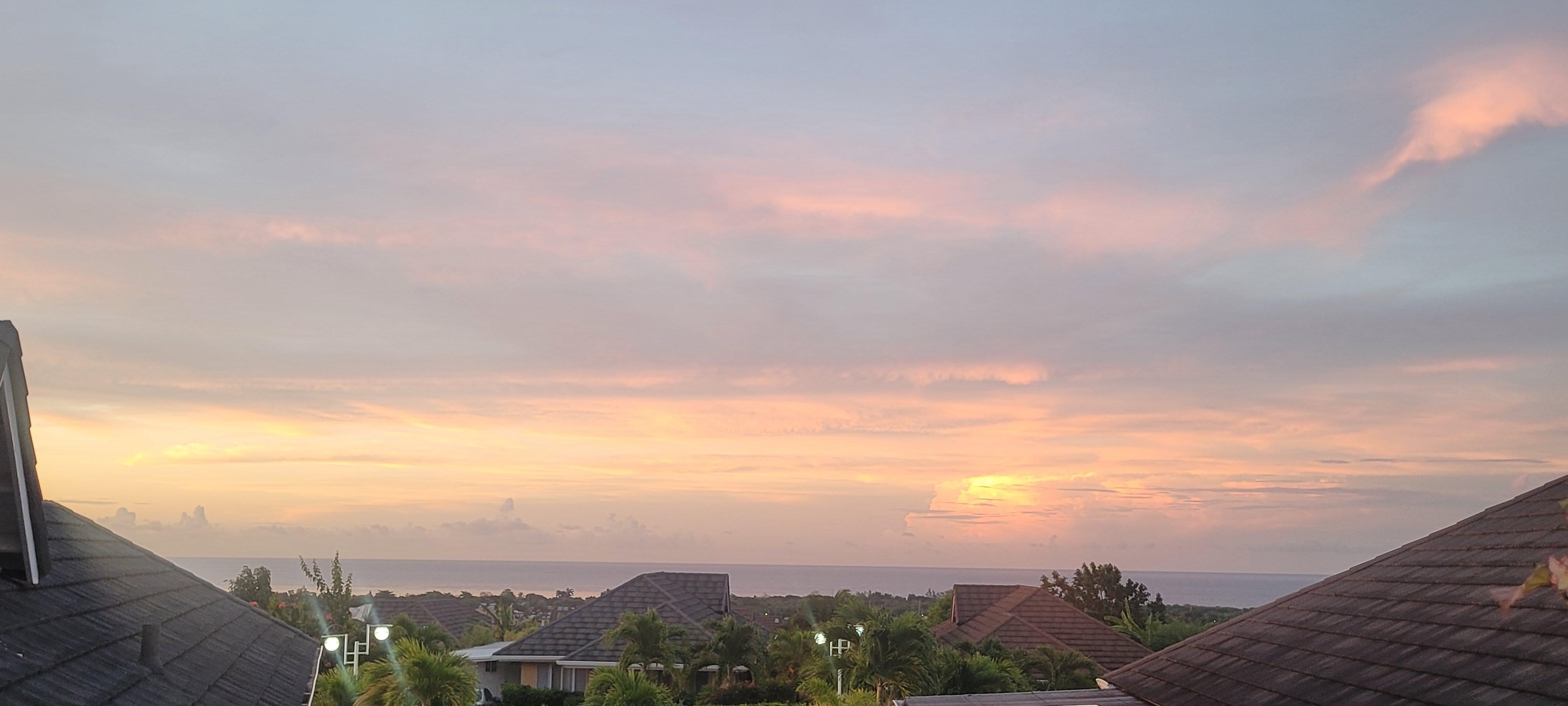 View of sunset from back garden!