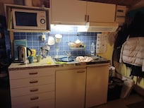 This is the kitchen without an oven