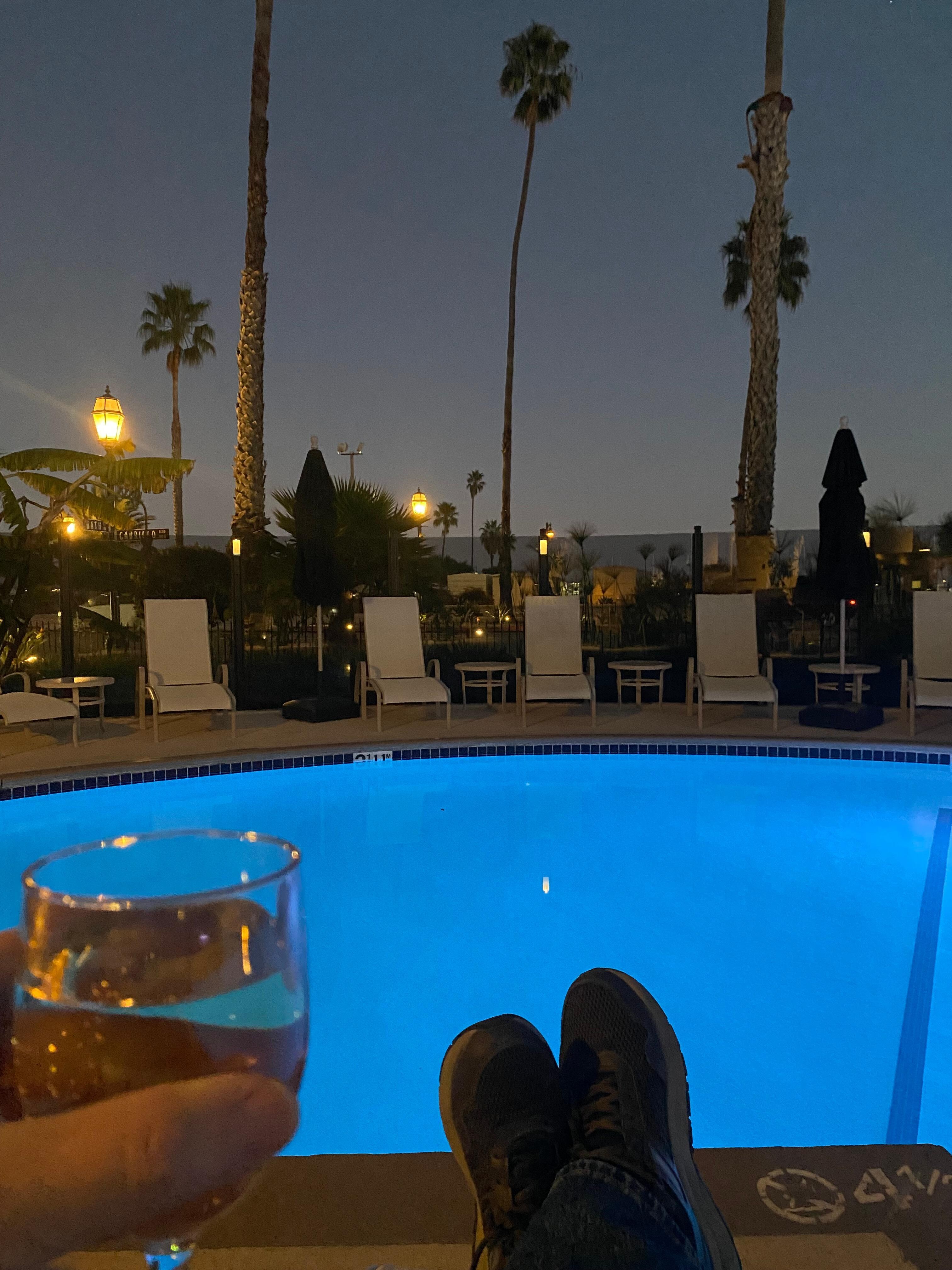 View from poolside