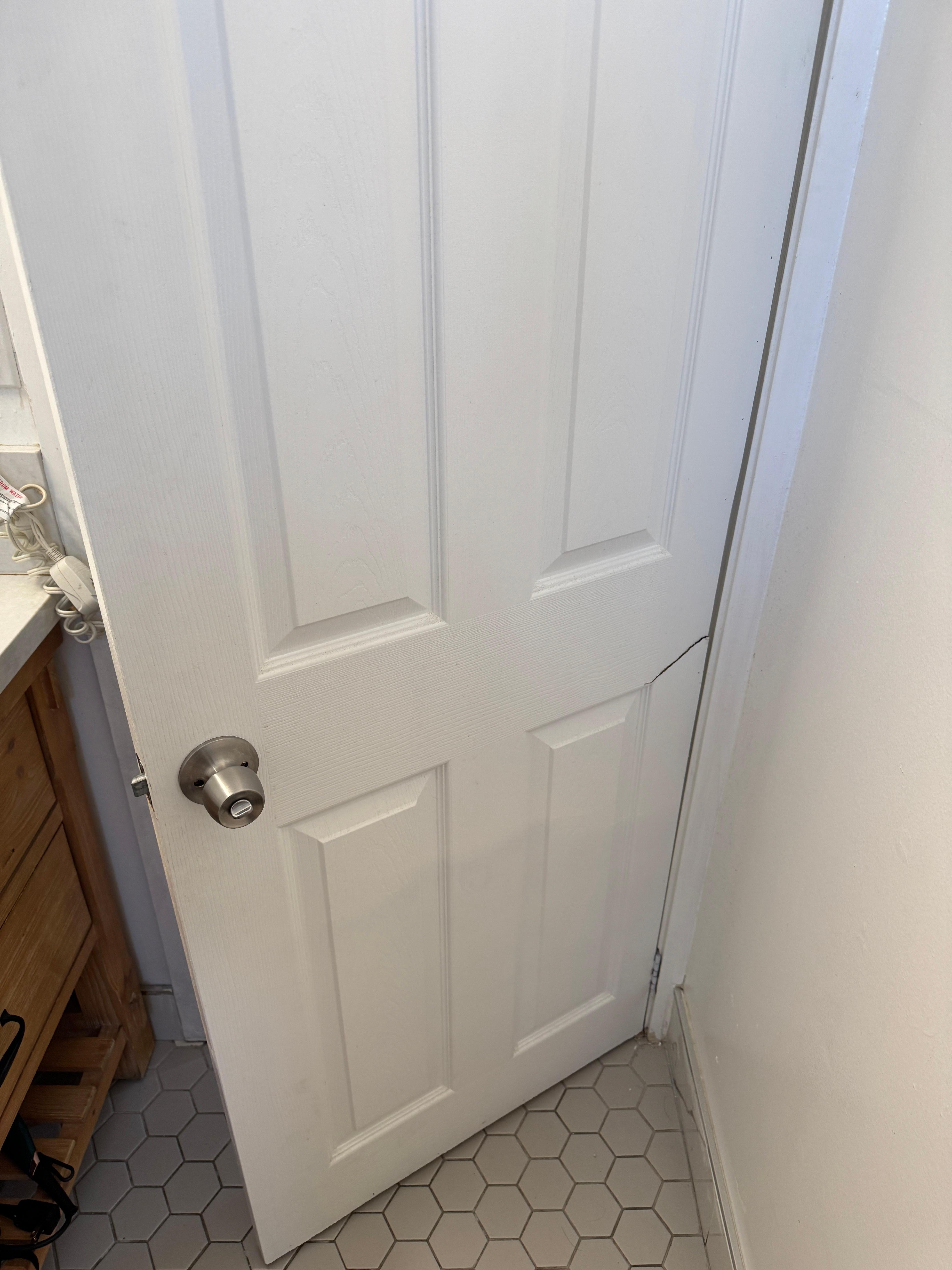 broken bathroom door