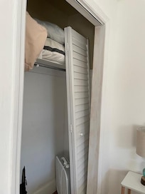 Unattached hanging closet door