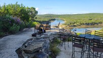 We didn't use the fire pit but this was a lovely area to have a cup of coffee in the morning.