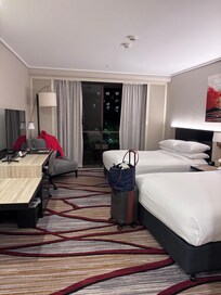 Bedroom with view of the casino