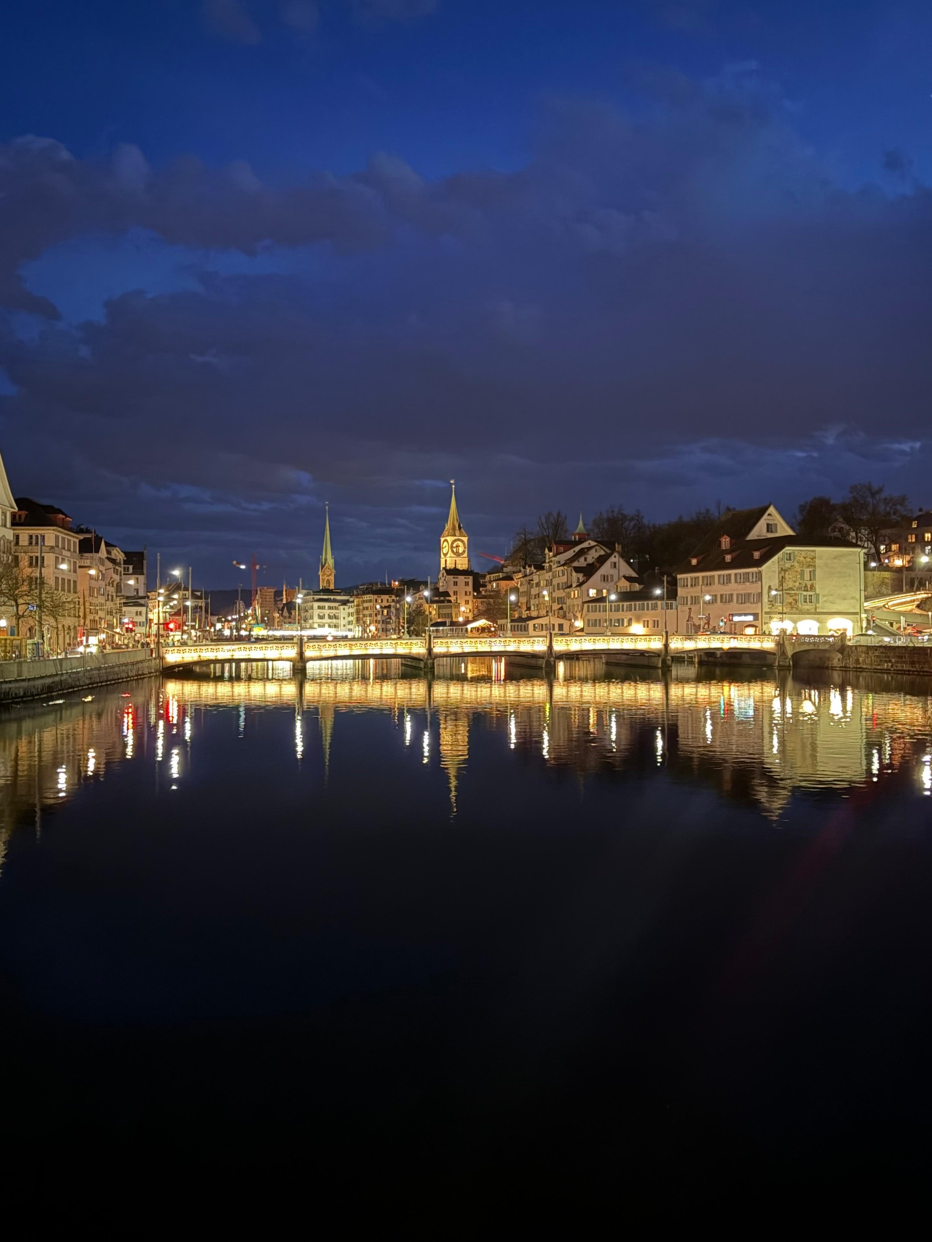 Zurich in the evening