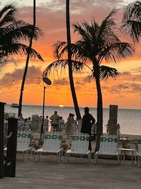 The beautiful Sunset by the pool