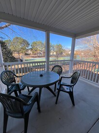 Outside covered patio area
