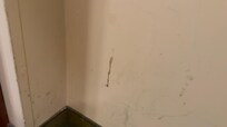 Stains and marks on wall