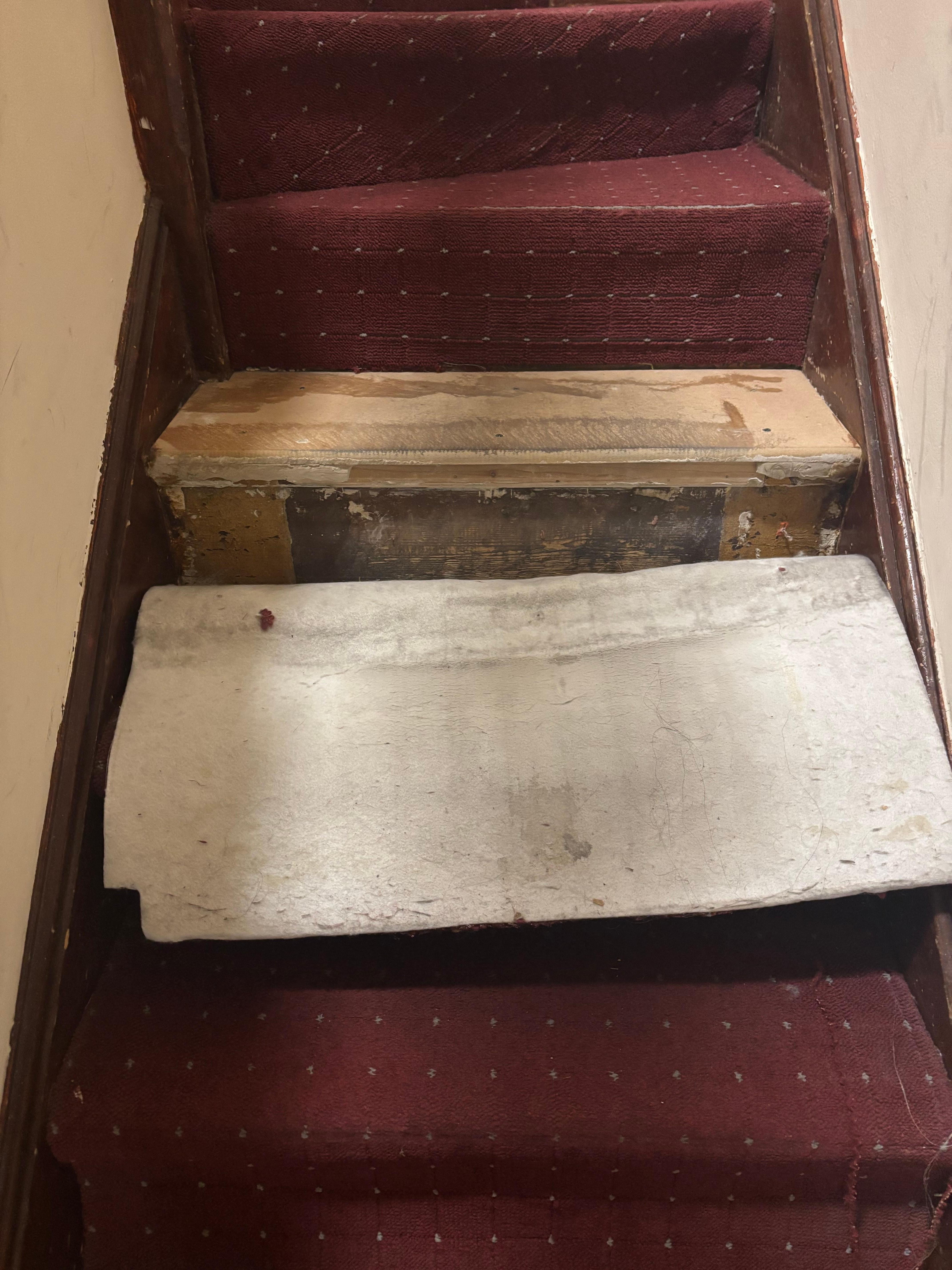 Tripped on this and almost fell a flight of stairs. 