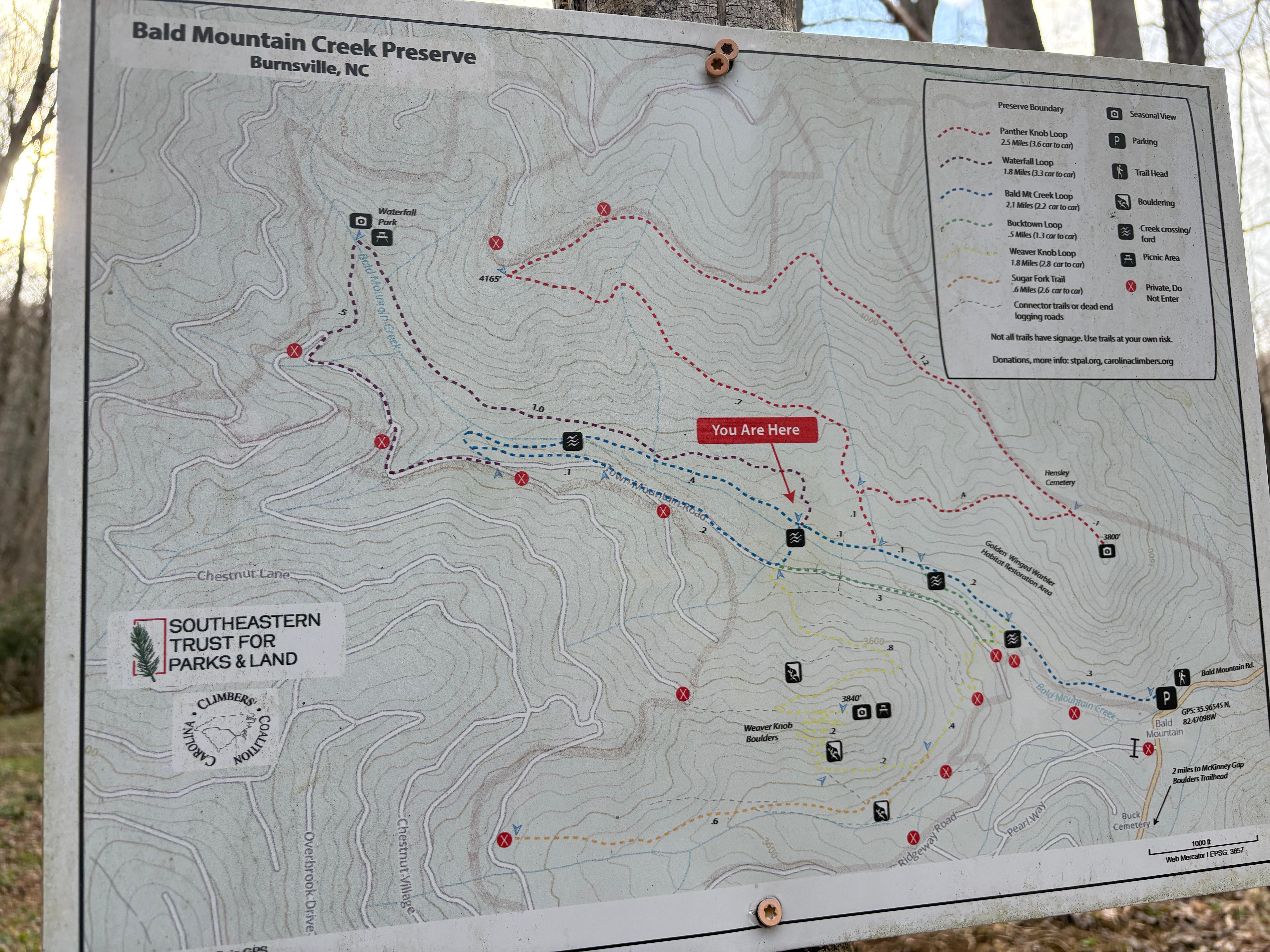 Trail system near back entrance. 