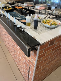 Présentoir du buffet vétuste