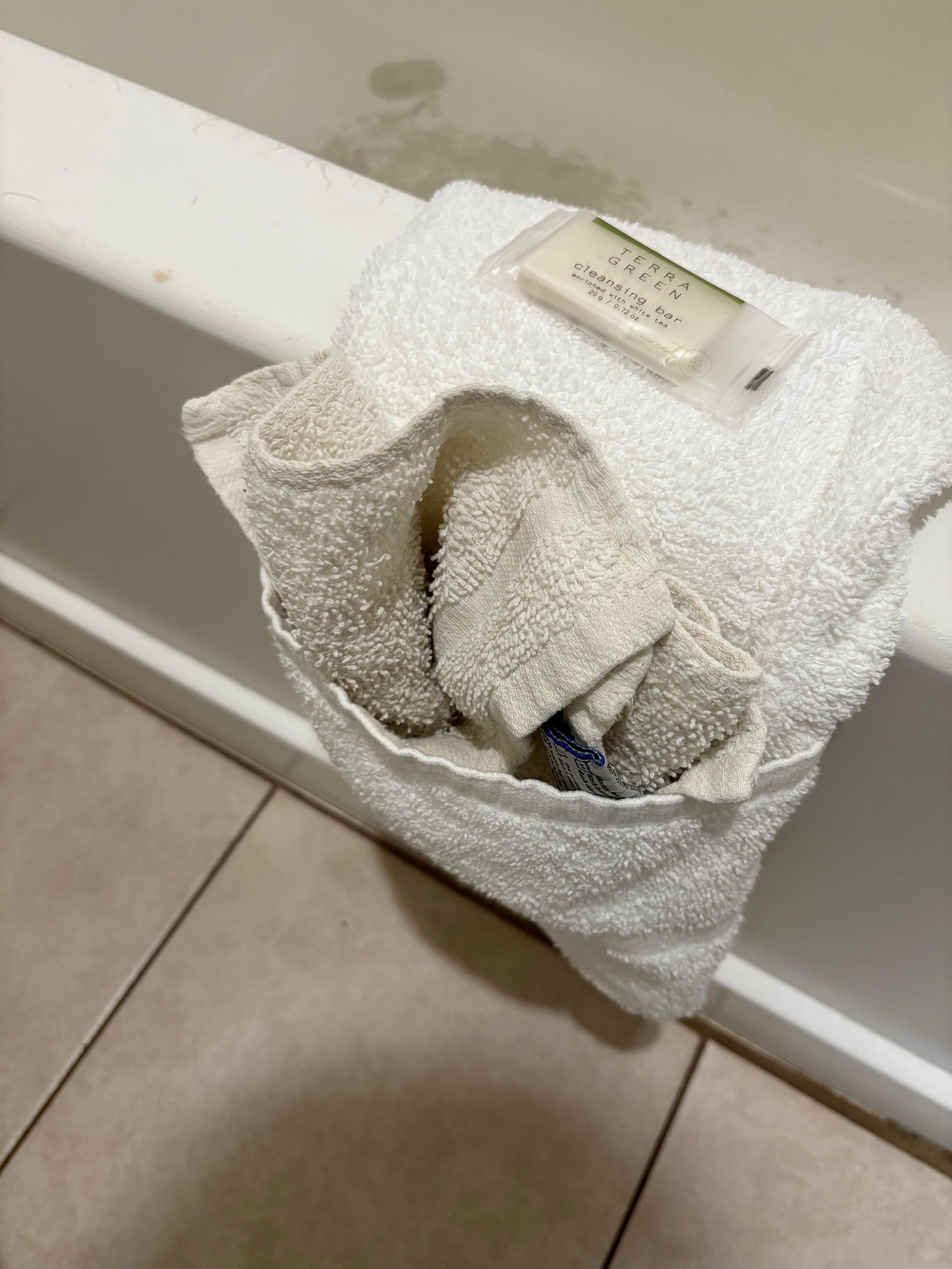 The first room washcloth