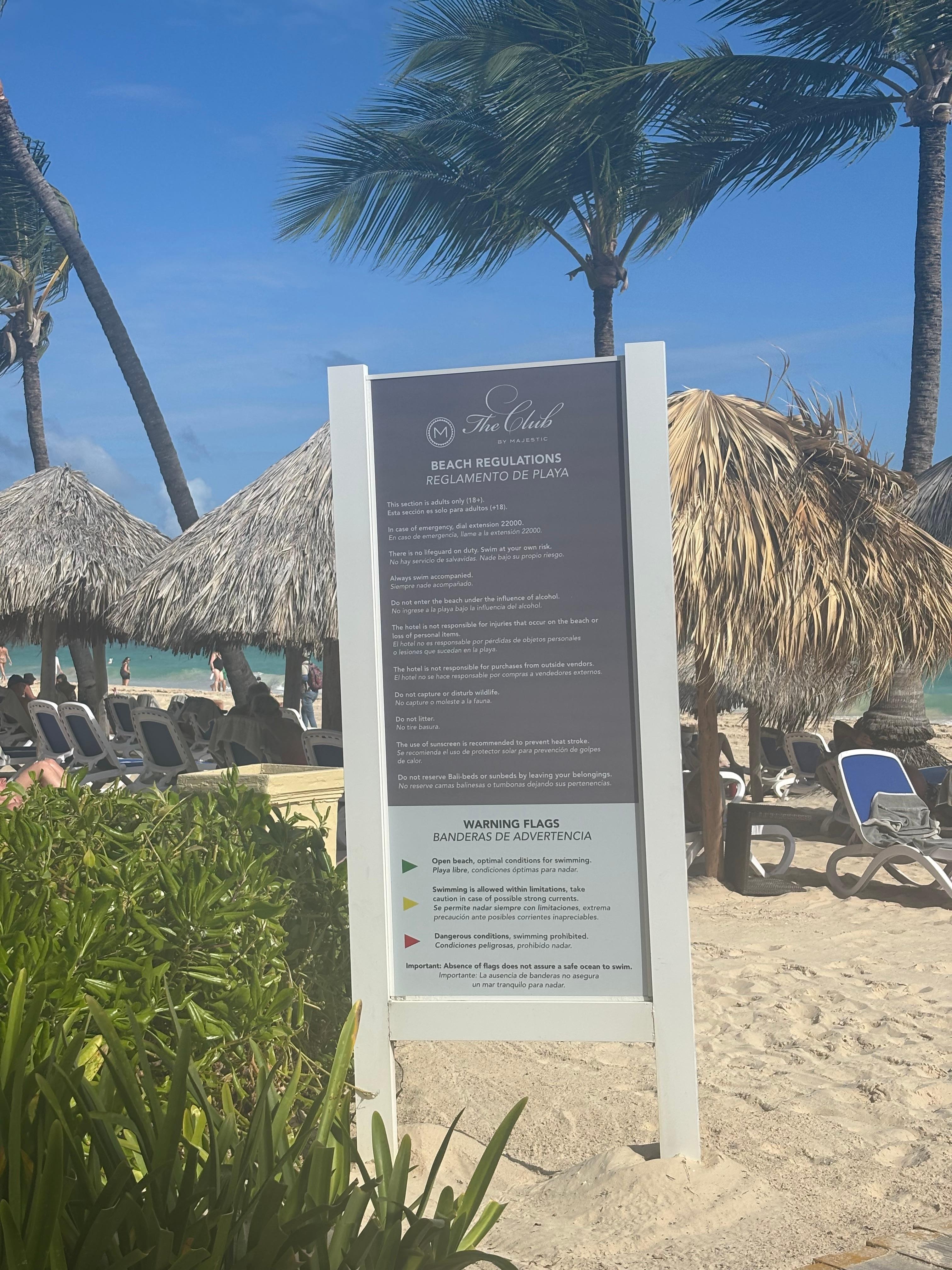 Signage at the Club section