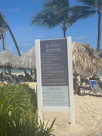 Signage at the Club section