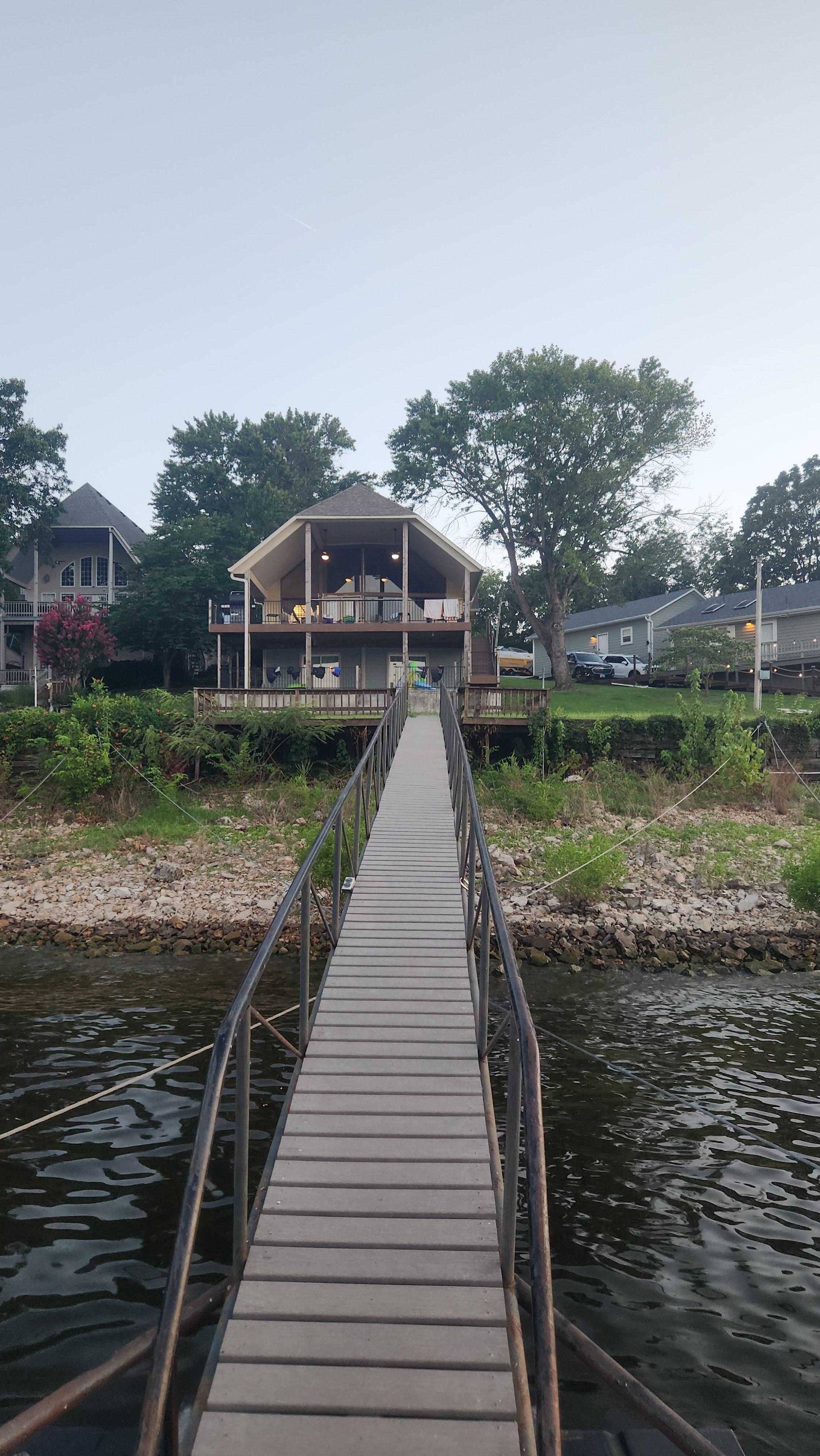 Views from dock to back of house.