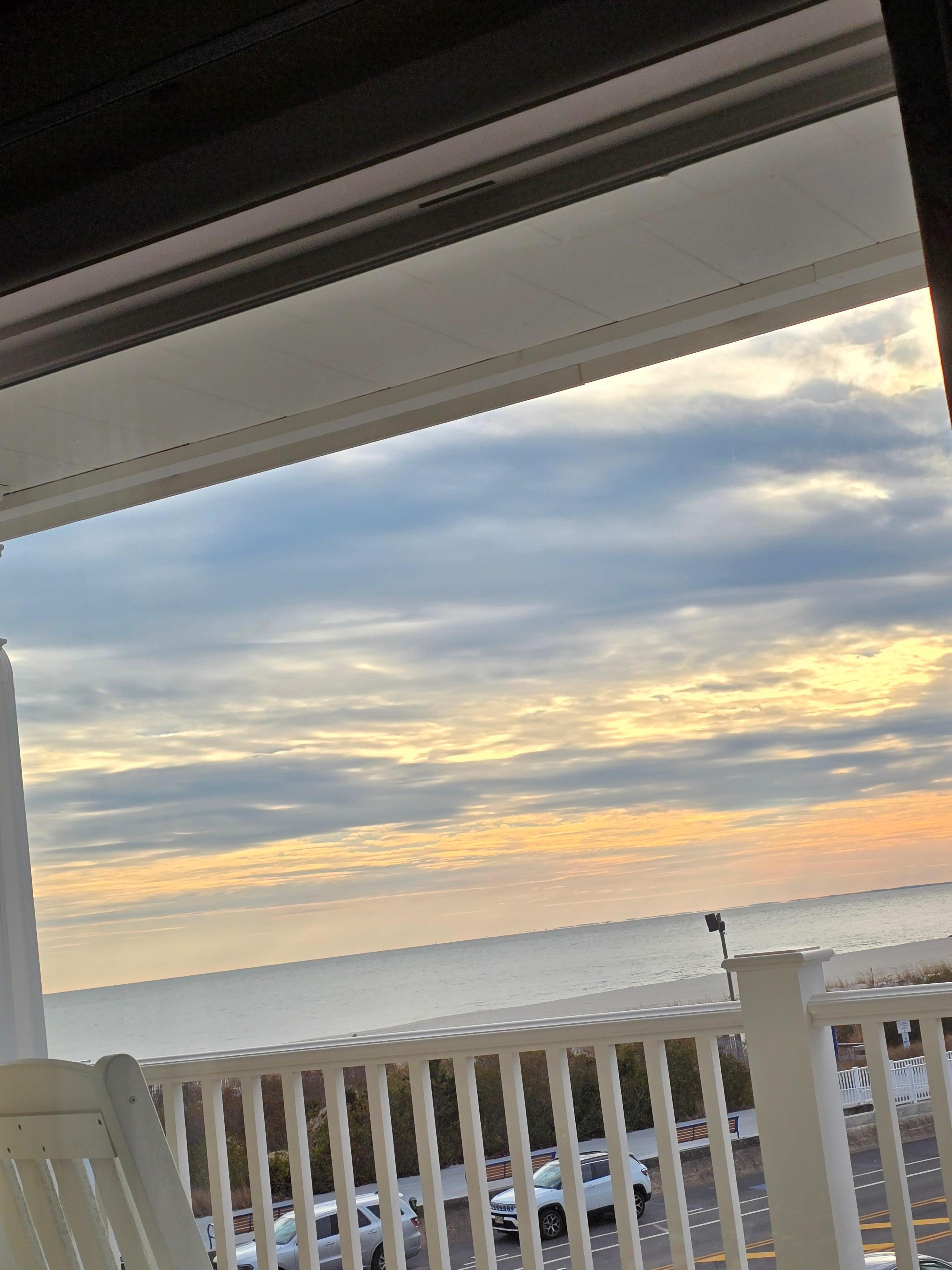 Beautiful view from bed in room.