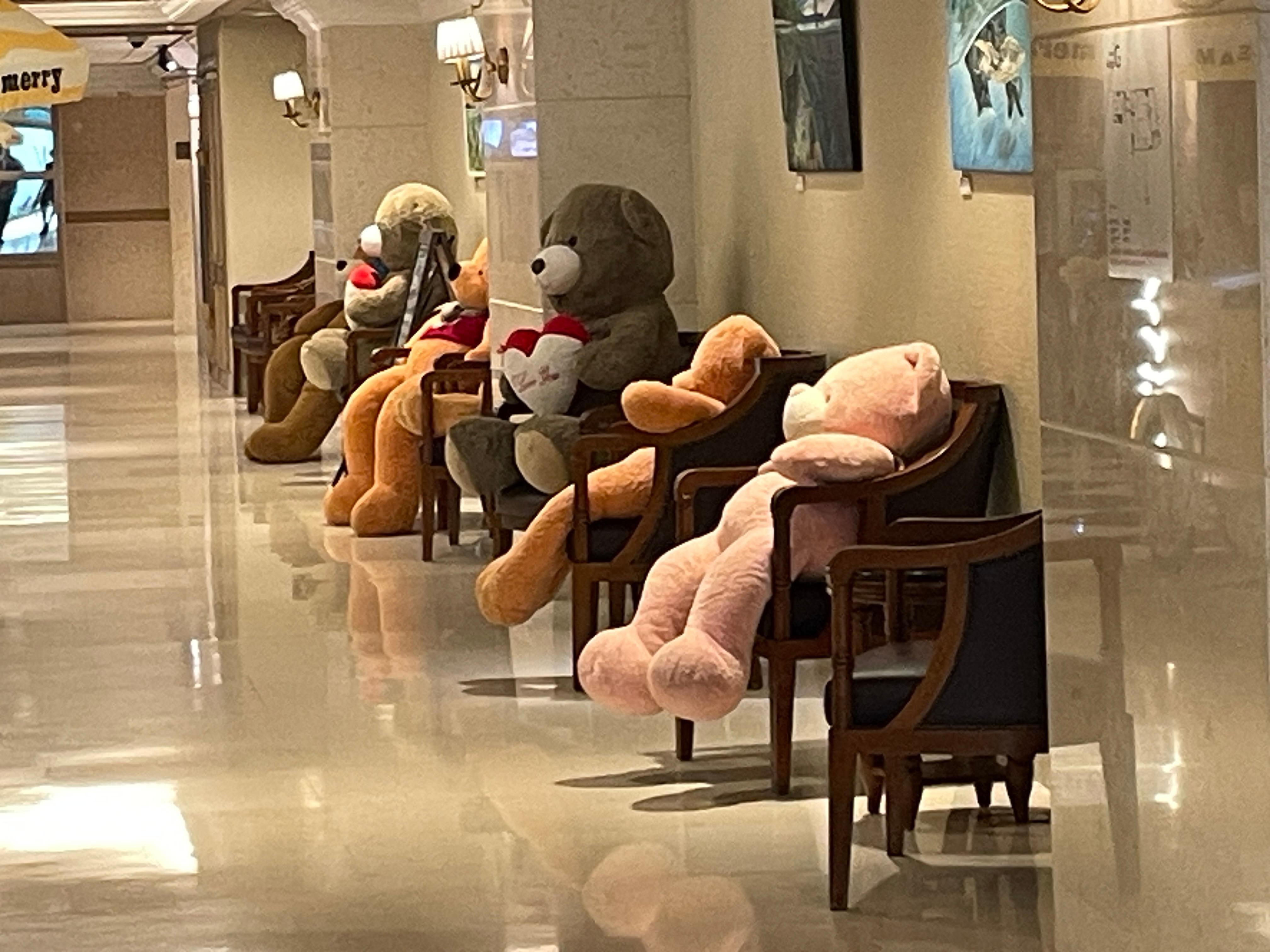 Very happy residents in the hotel lounge. What a fun hotel.