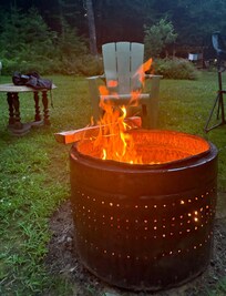 Loved the fire pit with the hammock!