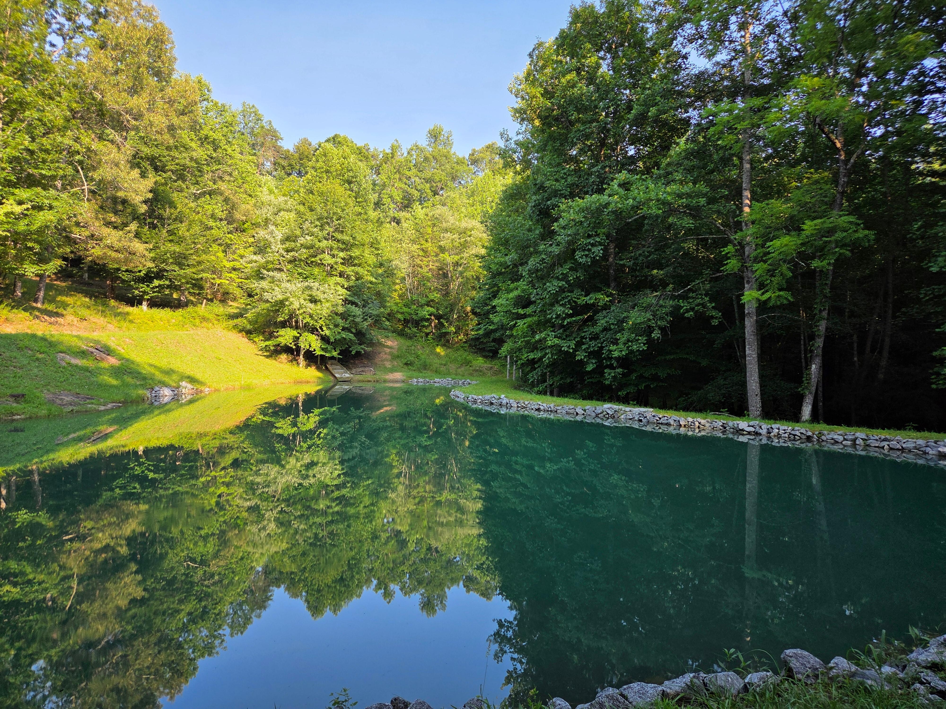 The lake next to the pond